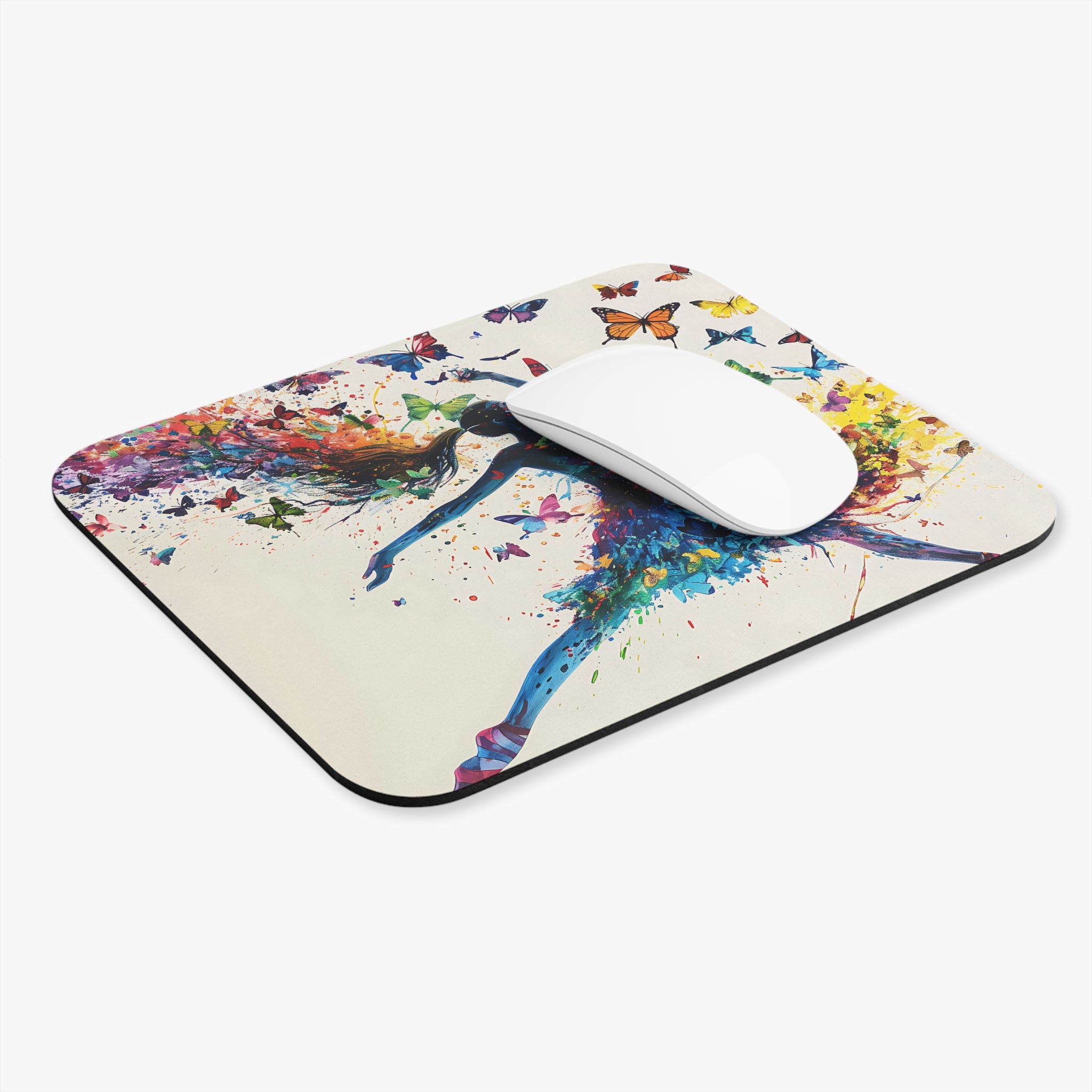 dancing-ballerina-girl-and-butterflies-watercolor-mouse-pad-artistic-desk-accessory-whimsical-watercolor-mousepad
