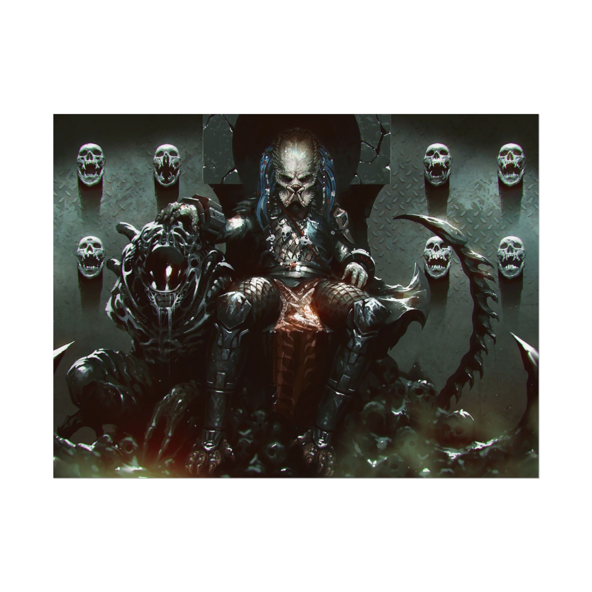 predator-alien-poster-art-xenomorph-movie-poster-print-alien-wall-art-sci-fi-home-decor-geek-wall-decor