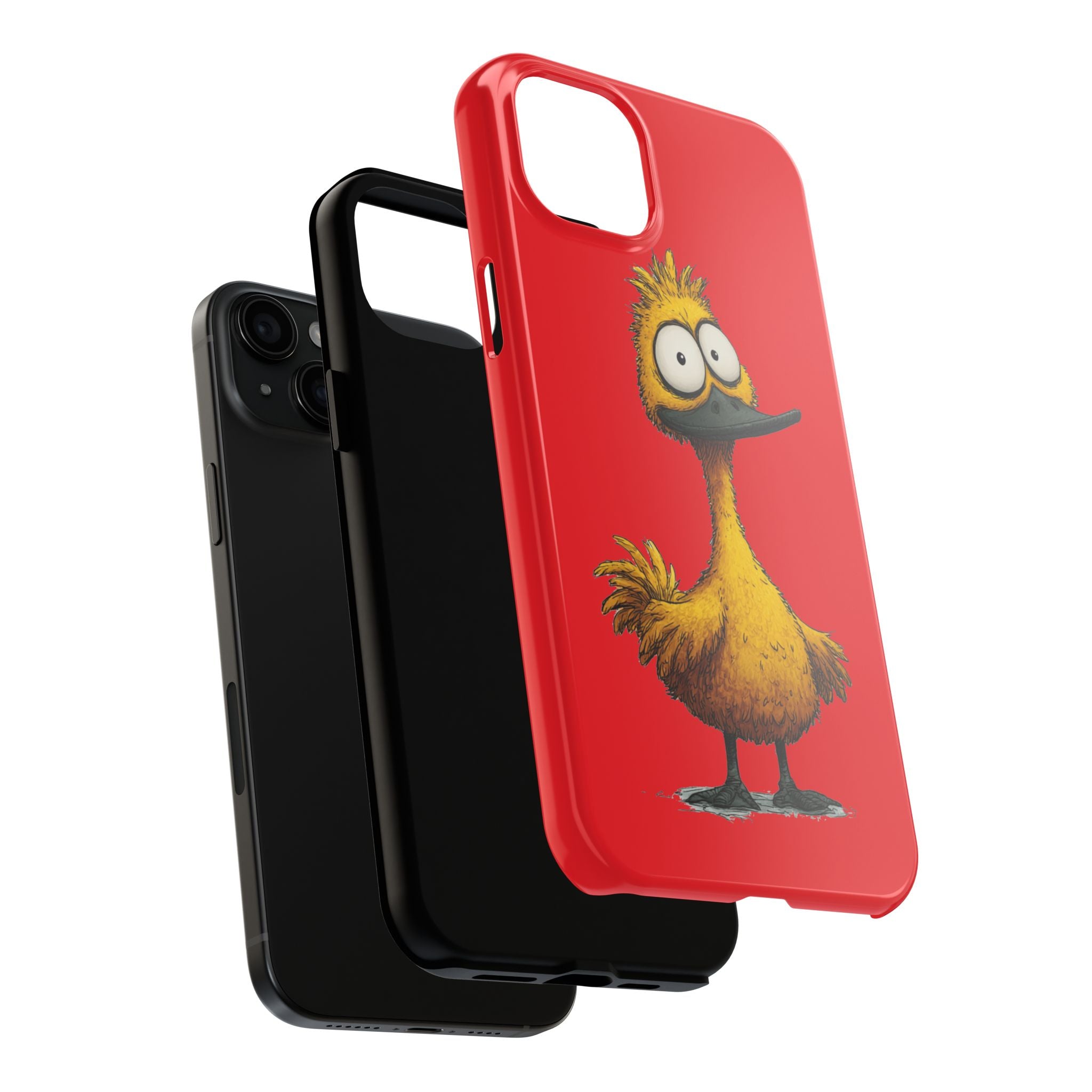 Quirky Funny Duck iPhone Tough Case - Kawaii Animal Phone Cover - Protective Phone Cover - Yellow iPhone Case