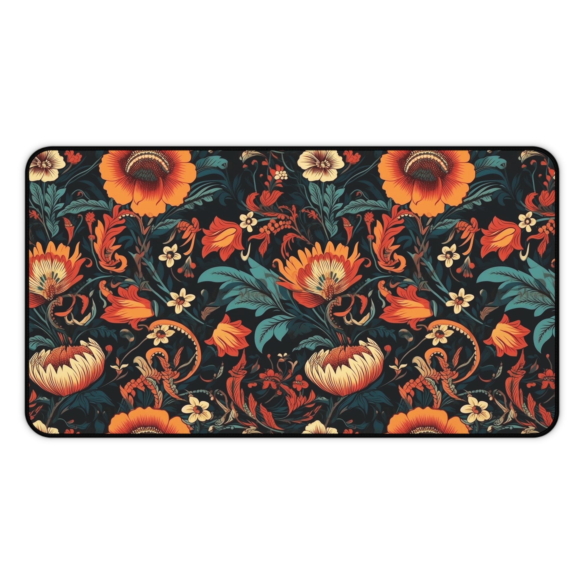 retro-orange-flowers-cottagecore-desk-mat-floral-mouse-pad-farmhouse-style-office-decor-shabby-chic-workspace-decor-large-gam