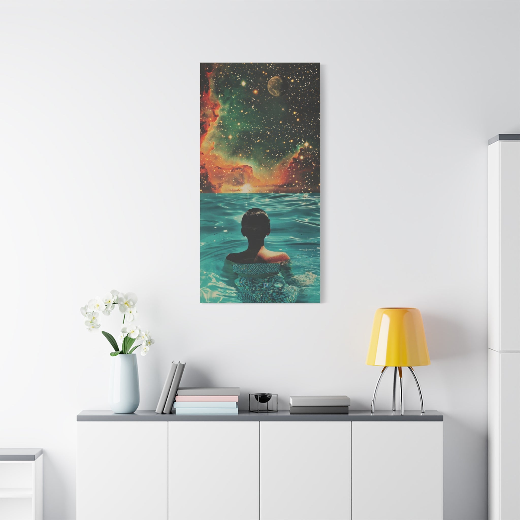 canvas-wall-art-galaxy-swimming-aesthetic-decor-stretched-matte-canvas-unique-home-decoration-space-themed-room-decor-cool-wa