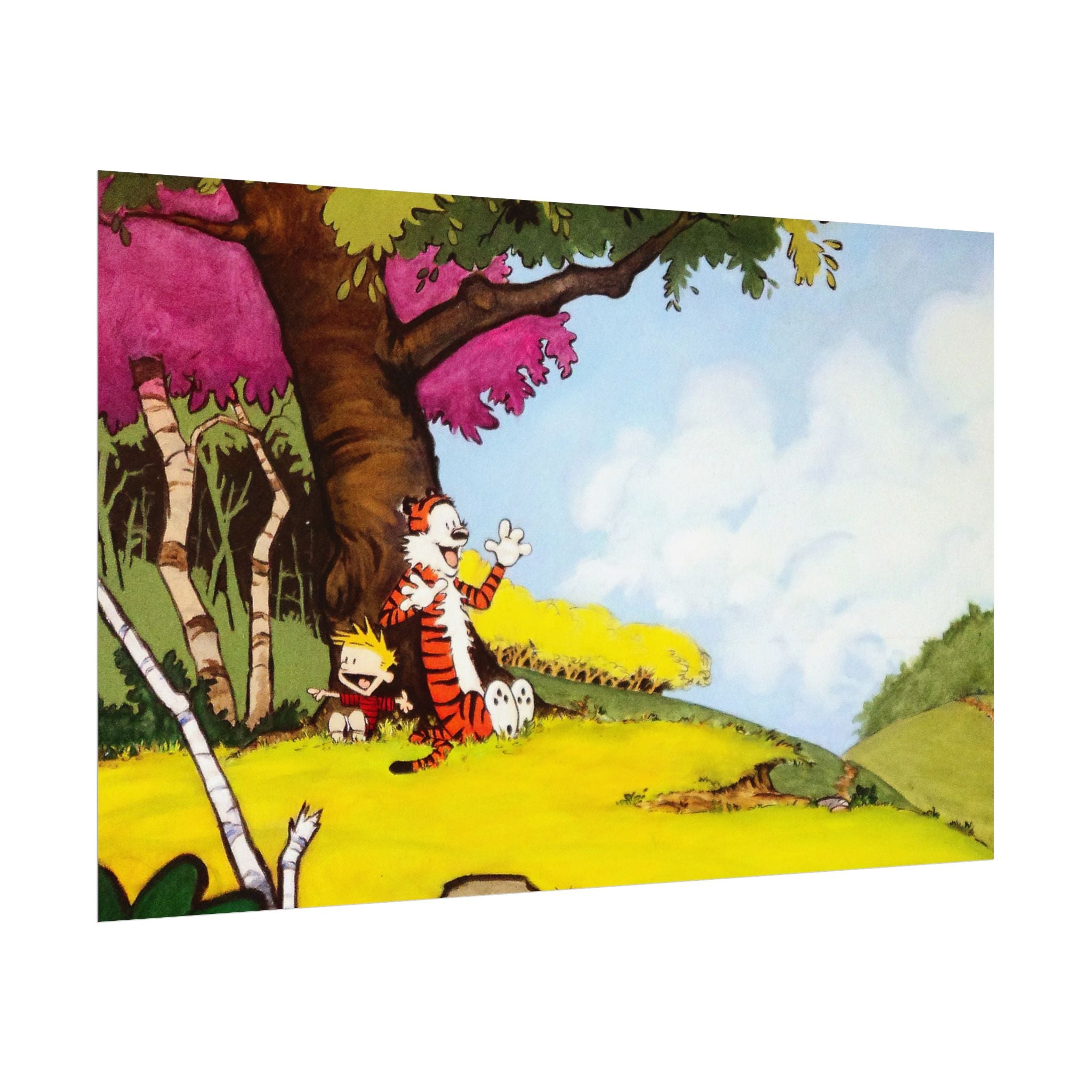 Calvin and Hobbes Poster Wall Art - Nostalgic Cartoon Wall Decor - Unique Birthday Gift for Fans - Timeless Comic Book Design
