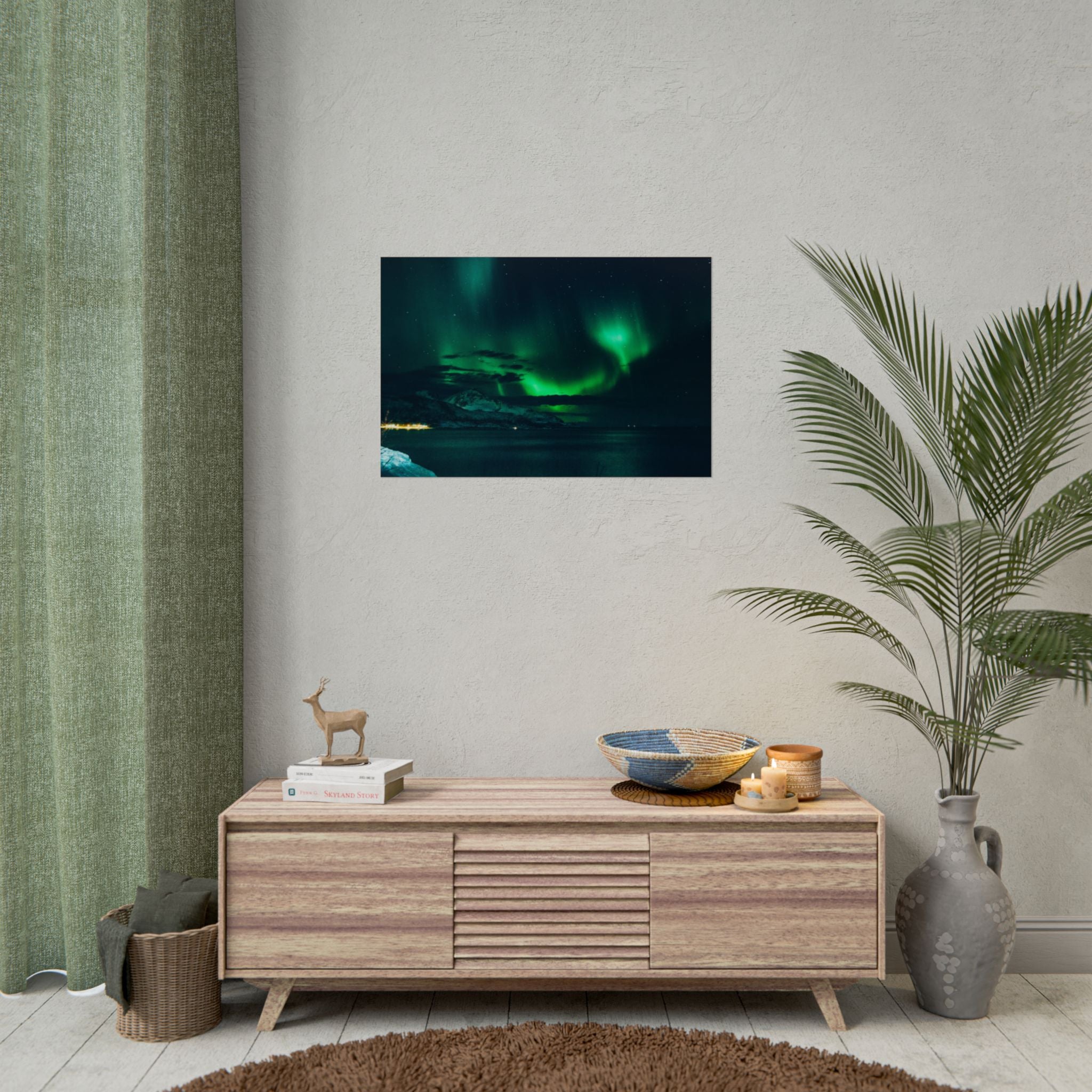 panoramic-aurora-borealis-poster-print-fine-wall-art-large-poster-colorful-northern-lights-wall-decor