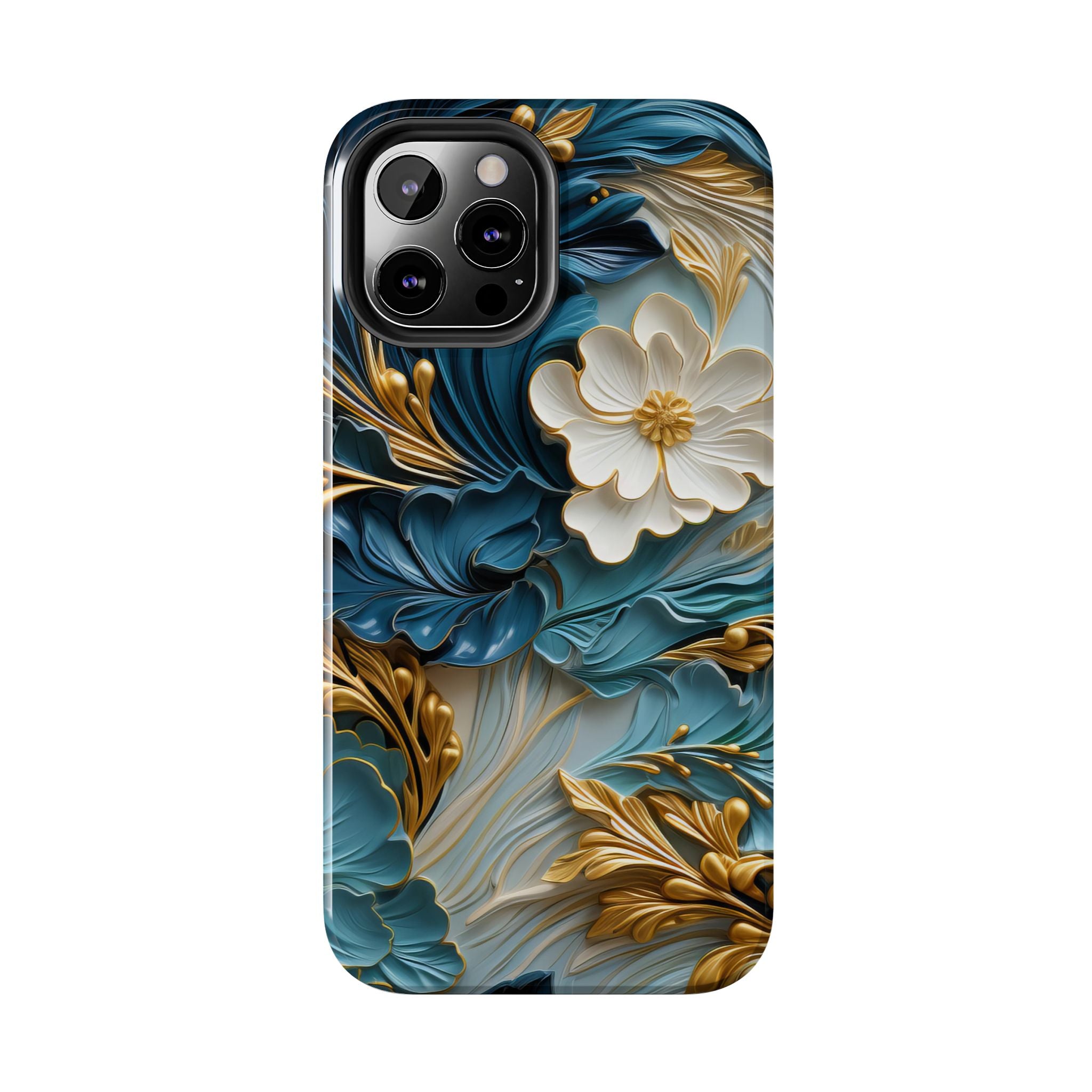 textured-art-nouveau-floral-tough-phone-case-cottagecore-iphone-case-unique-floral-phone-cover-vintage-style-iphone-case-prot
