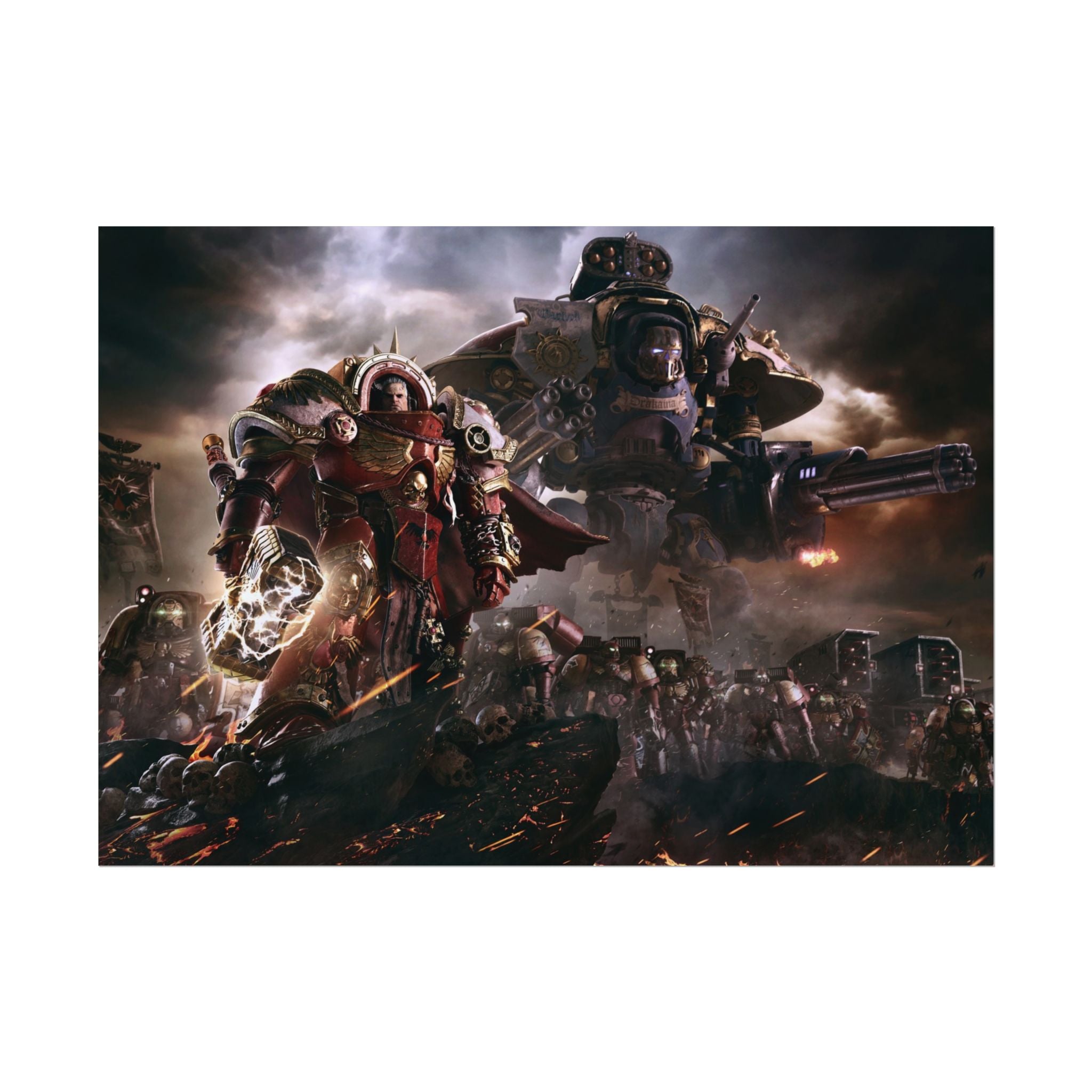 Warhammer 40K Blood Angels Poster Print — Rolled Wall Art for Gamers & Collectors, Ultramarines  Wall Art, Gaming Room Decor