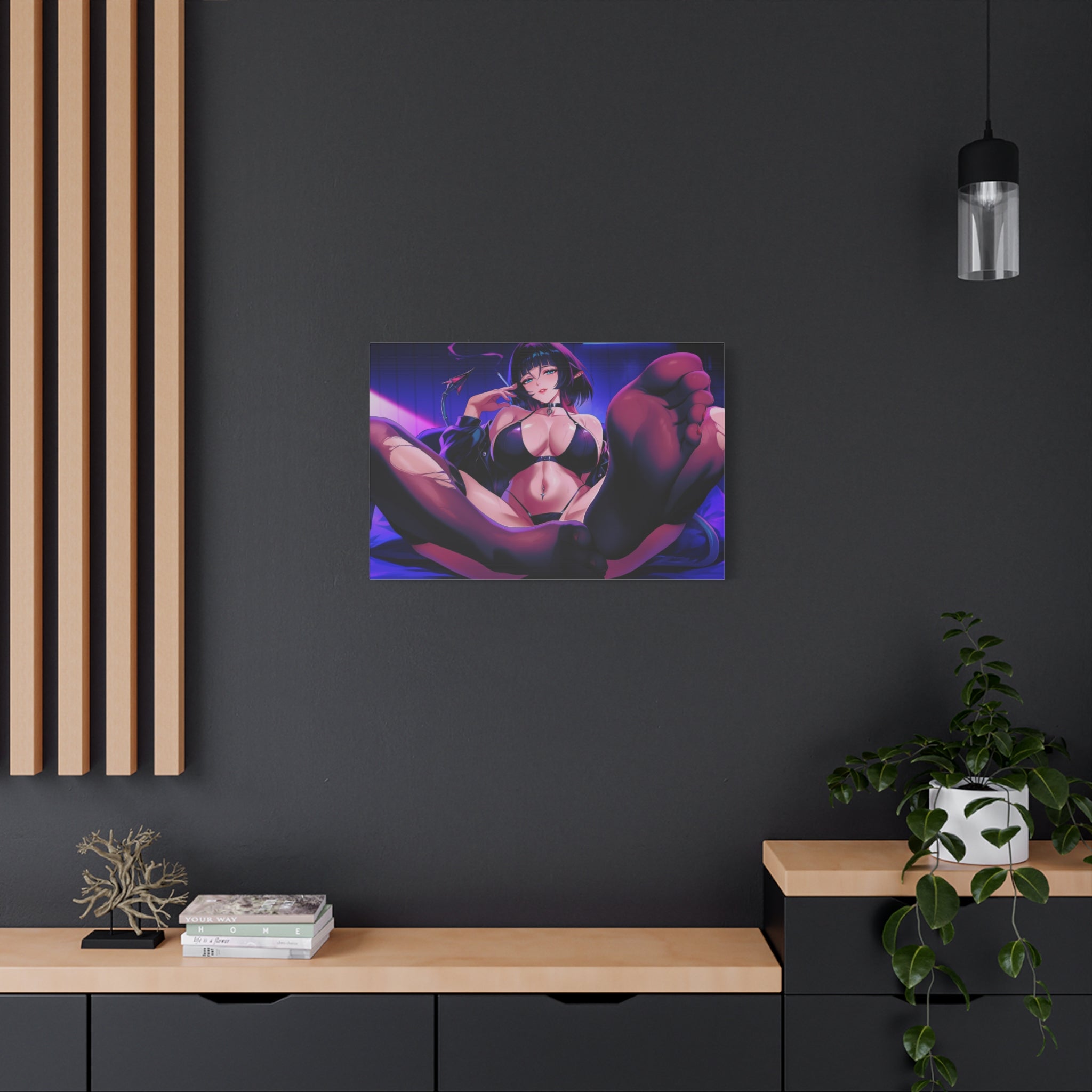 beautiful-sexy-anime-girl-canvas-print-matte-canvas-wall-art-anime-lover-foot-home-decor-anime-girl-poster