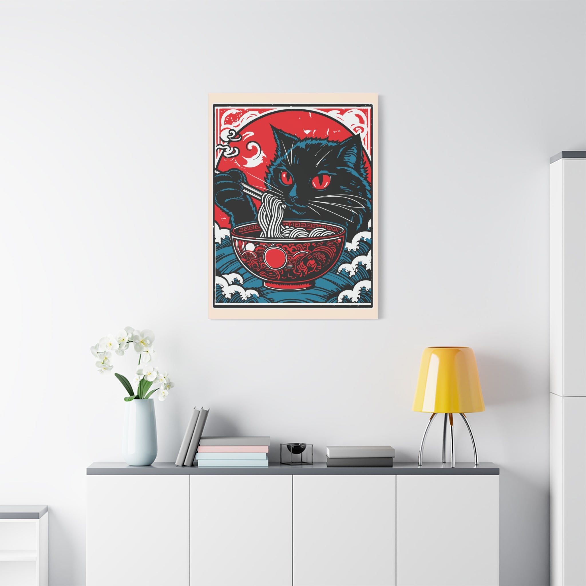canvas-print-cat-eating-ramen-noodle-retro-japanese-decor-wall-art-living-room-decoration-matte-stretched-home-decor-cute