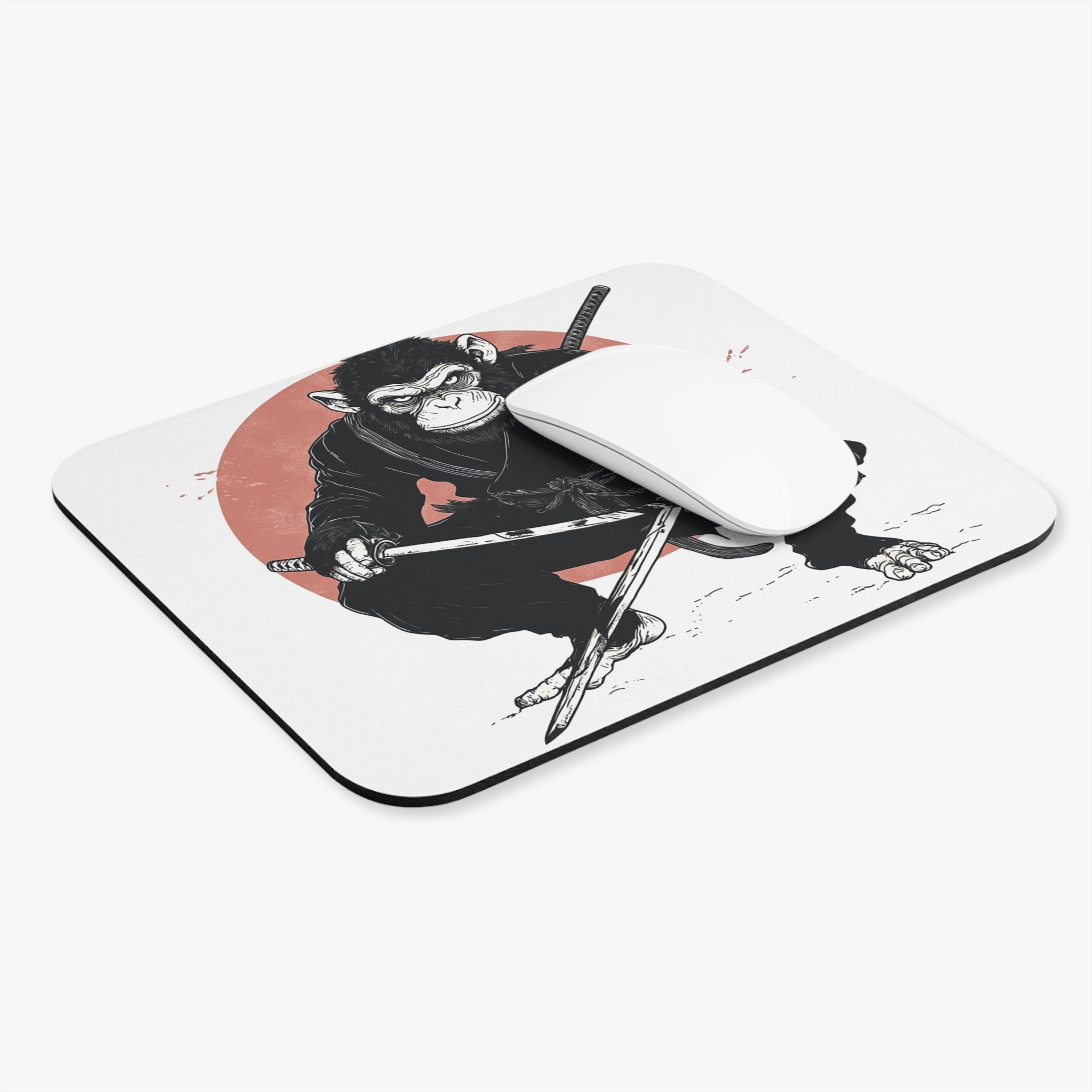 ninja-monkey-mouse-pad-red-sun-japanese-samurai-design-ninja-warrior-small-mouse-pad