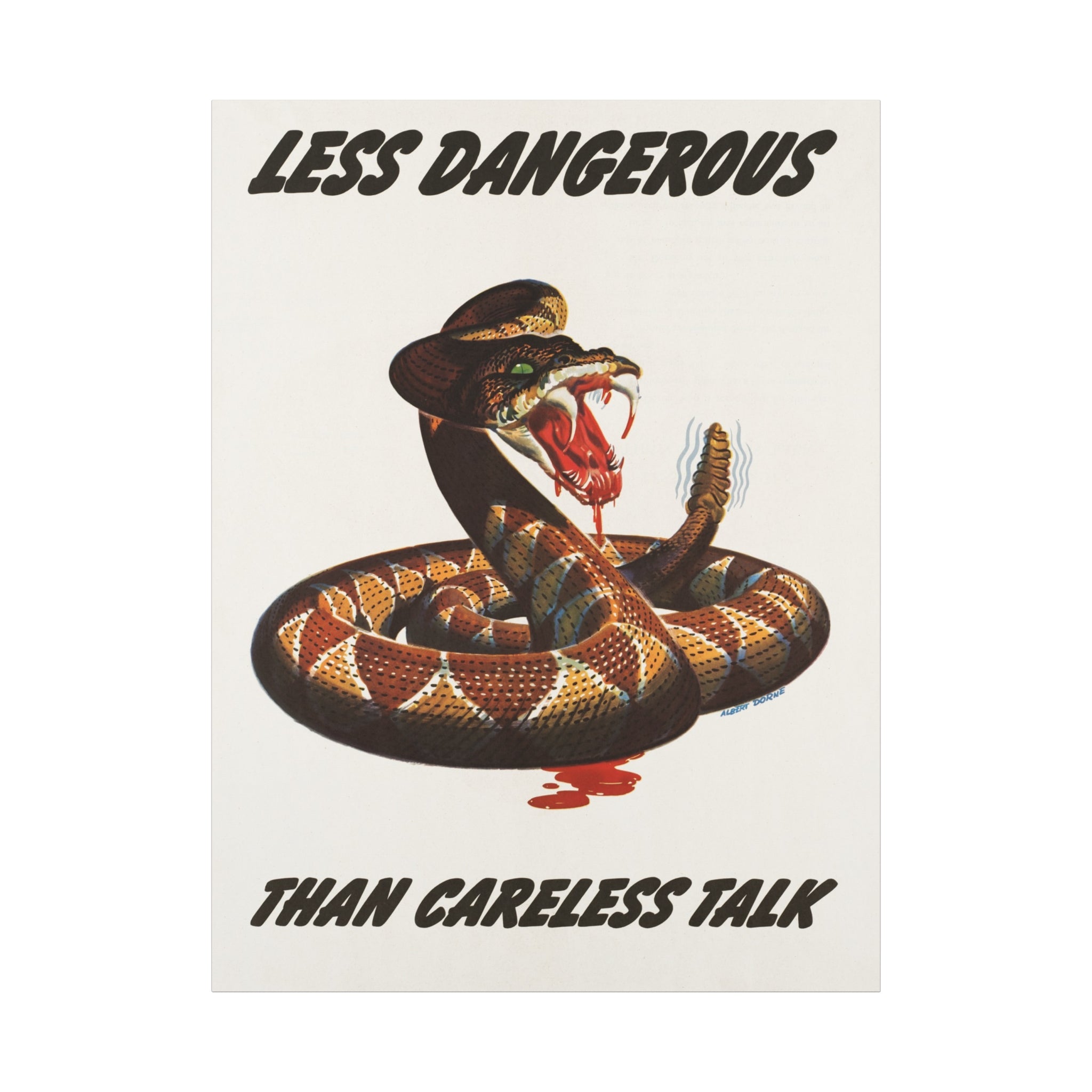 canvas-print-cobra-motivational-art-matte-finish-stretched-wall-art-less-dangerous-than-careless-talk-home-decor