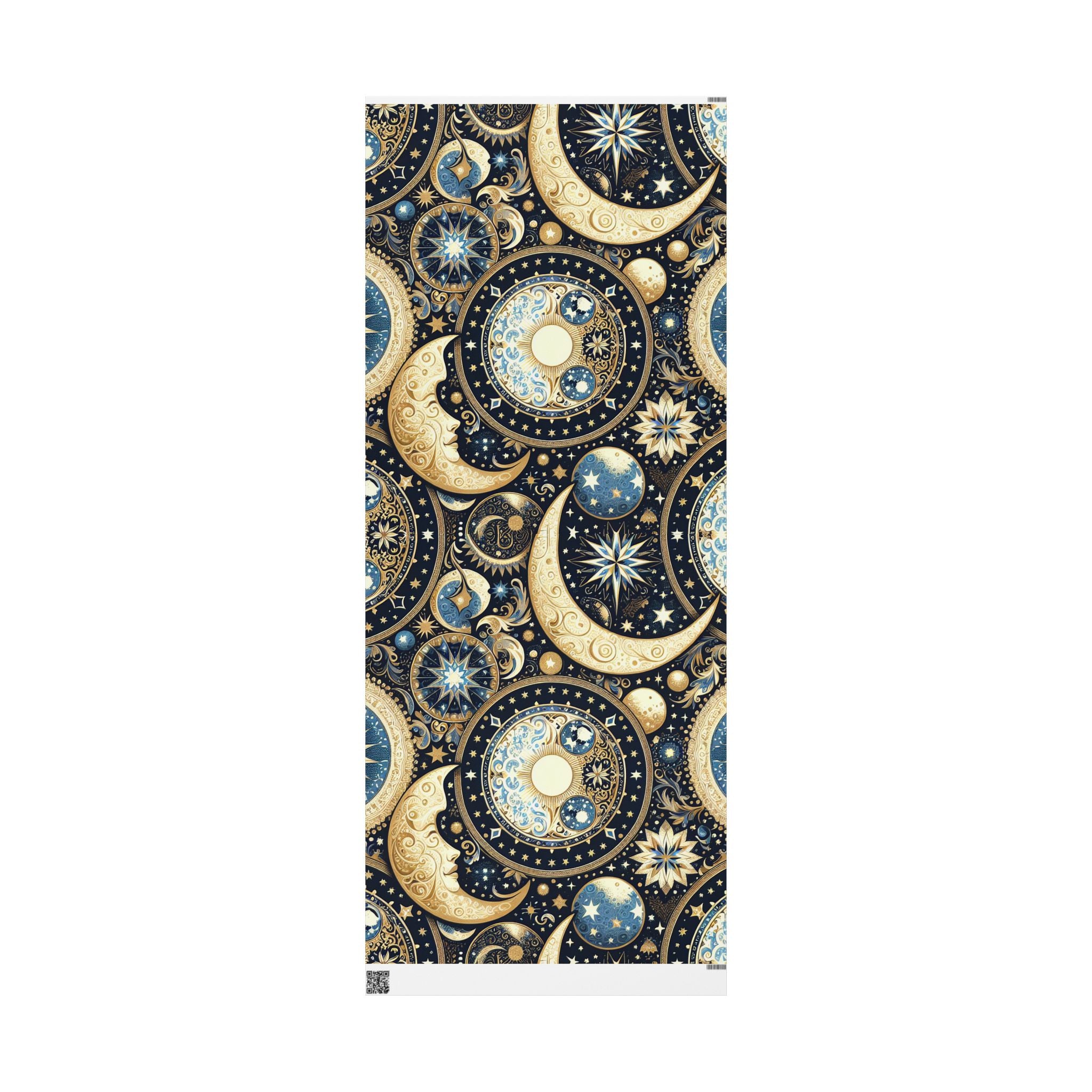 moon-and-stars-wrapping-paper-celestial-gift-wrap-night-sky-presents-space-theme-party-supplies-galaxy-gift-packaging