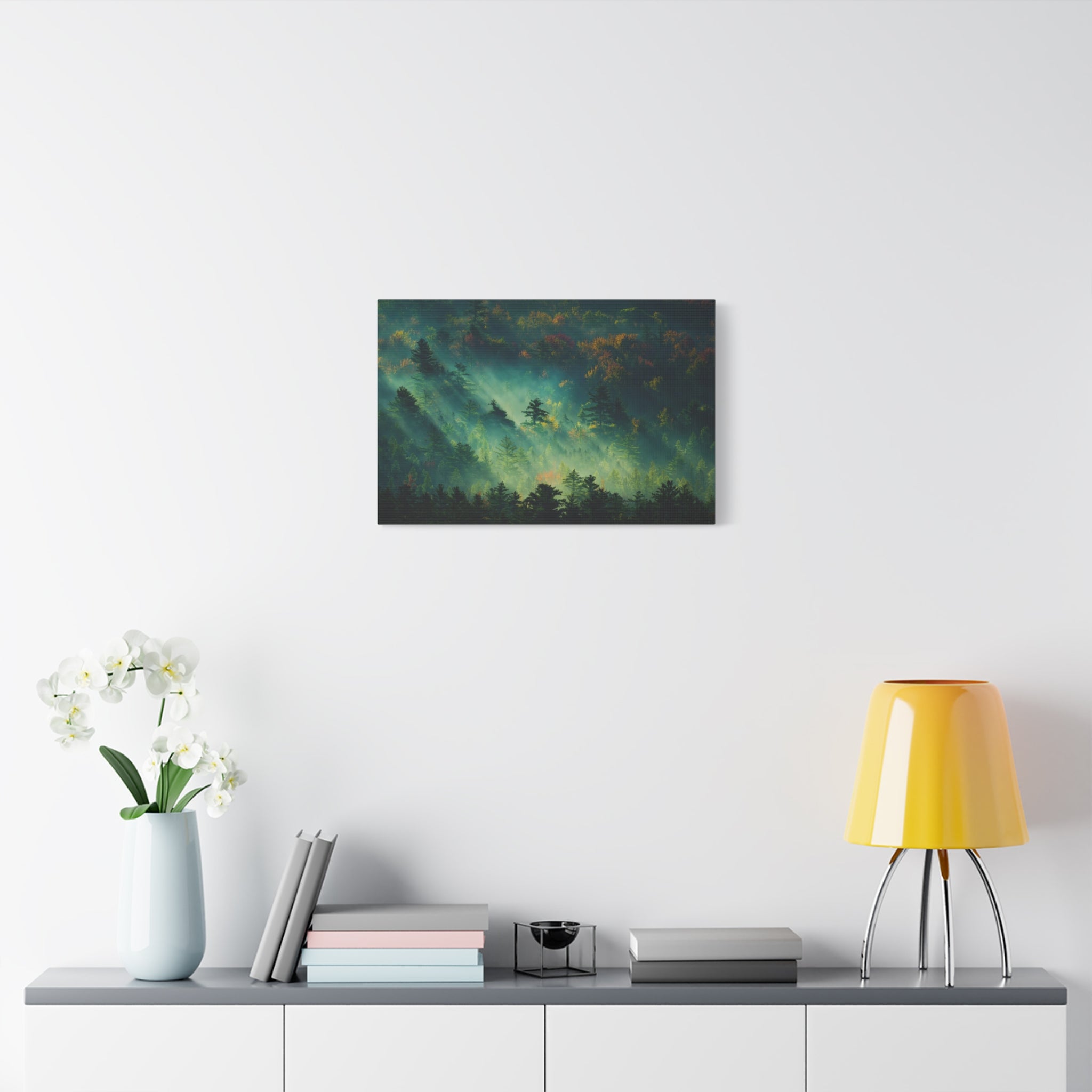 canvas-print-foggy-forest-nature-mist-wall-art-matte-stretched-canvas-landscape-scenery-woods-decor-nature-lover-gift-rustic-