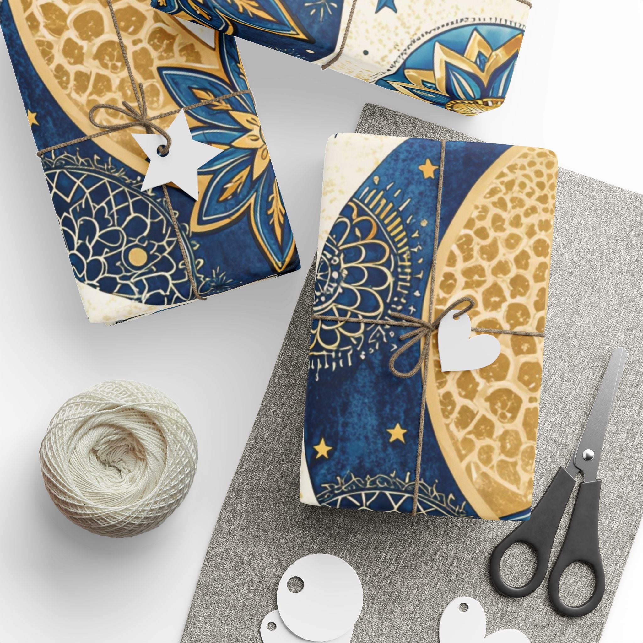 ramadan-night-wrapping-papers-islamic-crescent-moon-gift-wrap-mosque-silhouette-eid-holiday-supplies-festive-present-packagin