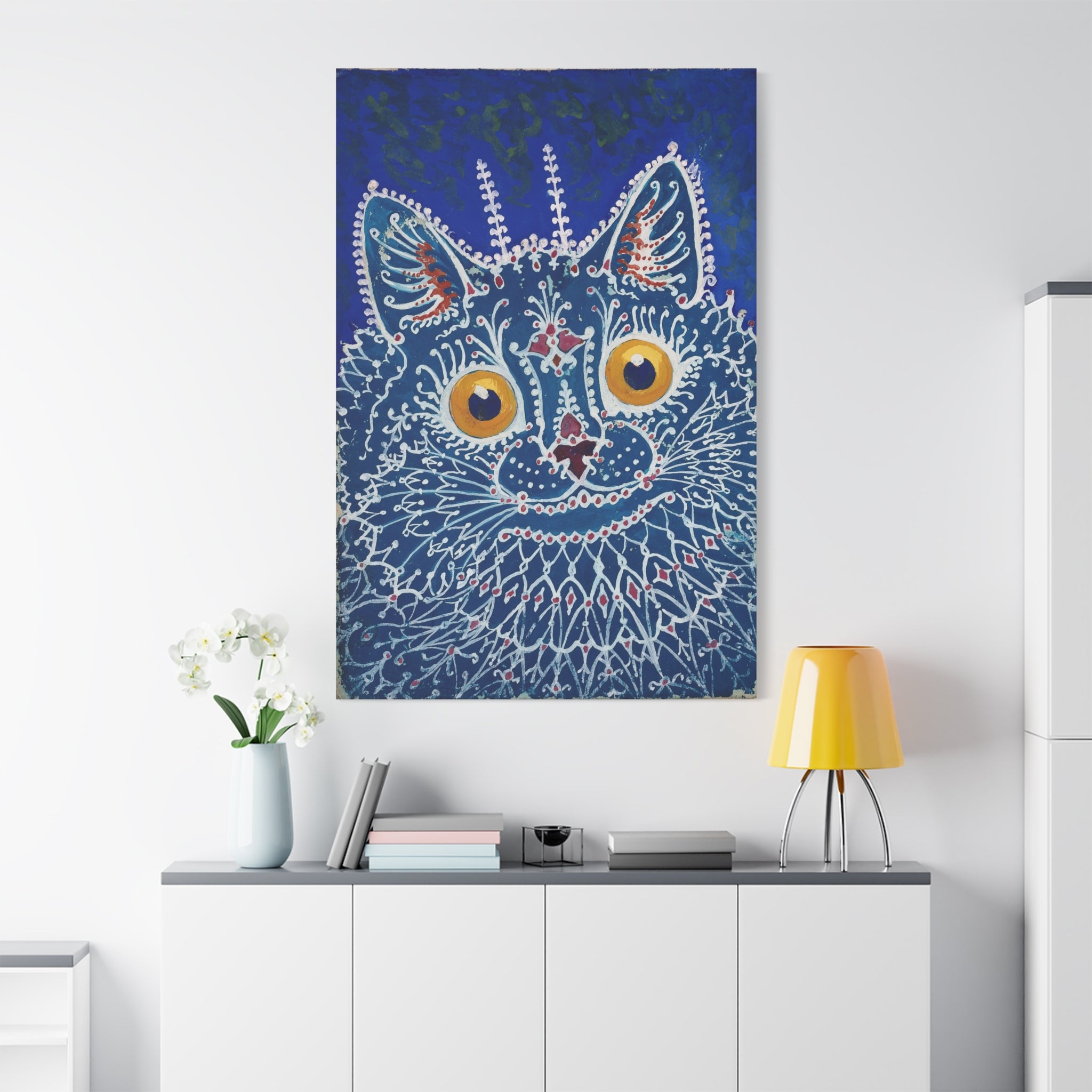 canvas-print-louis-wain-cat-gothic-style-gouache-art-large-wall-decor-matte-stretched-home-office-decoration-unique-cat-print