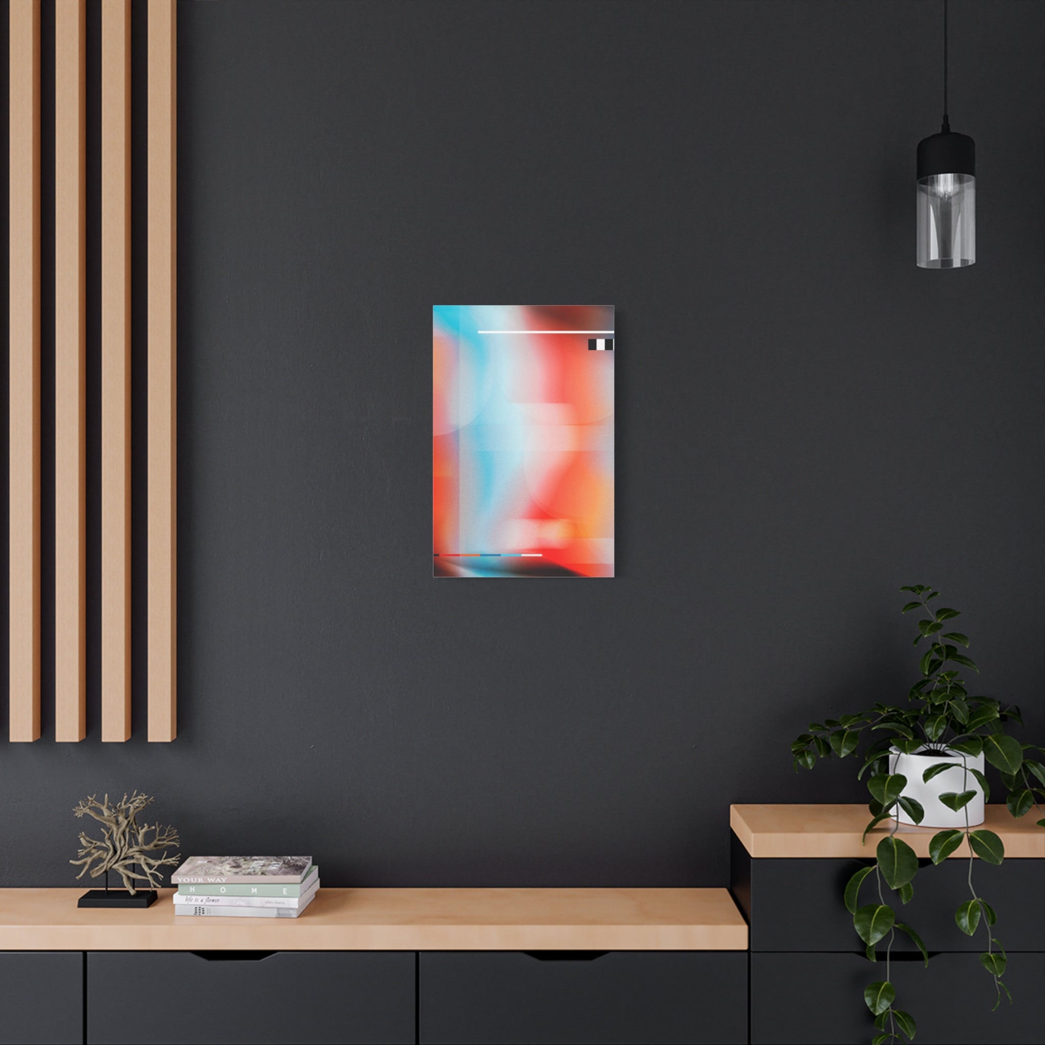 canvas-print-abstract-orange-retro-colorful-home-decor-wall-art-stretched-matte-canvas-living-room-decor-unique-gift-idea