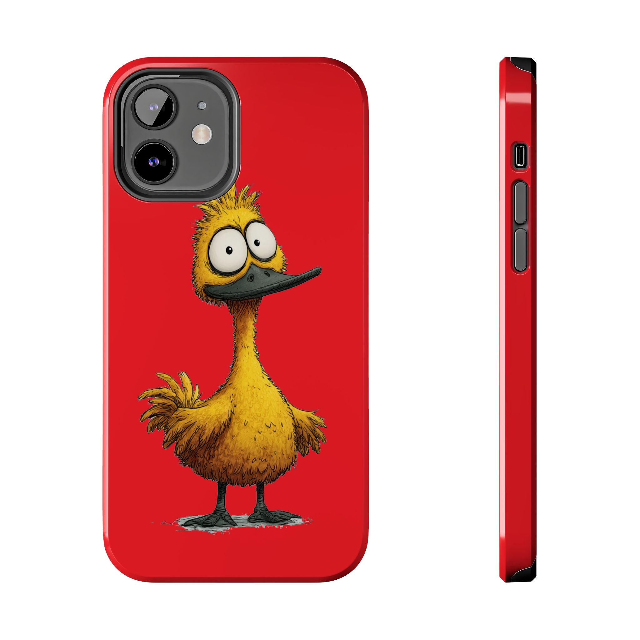 Quirky Funny Duck iPhone Tough Case - Kawaii Animal Phone Cover - Protective Phone Cover - Yellow iPhone Case