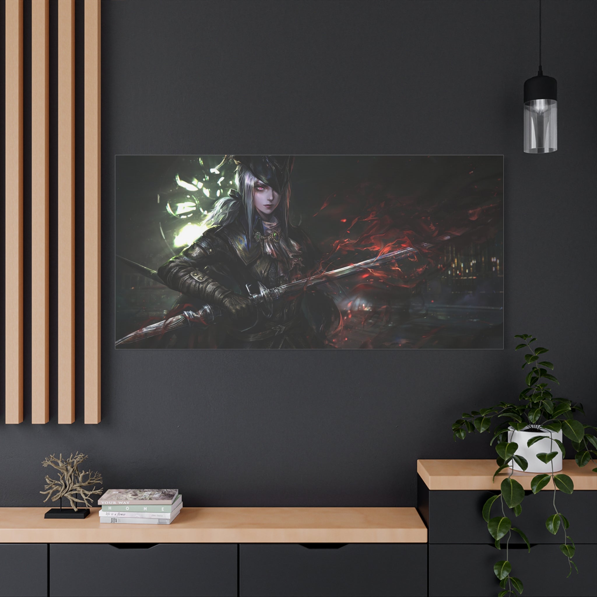 Bloodborne Art Lady Maria With Blade Canvas Wall Art, Home Wall Decor, Game Wall Art Print