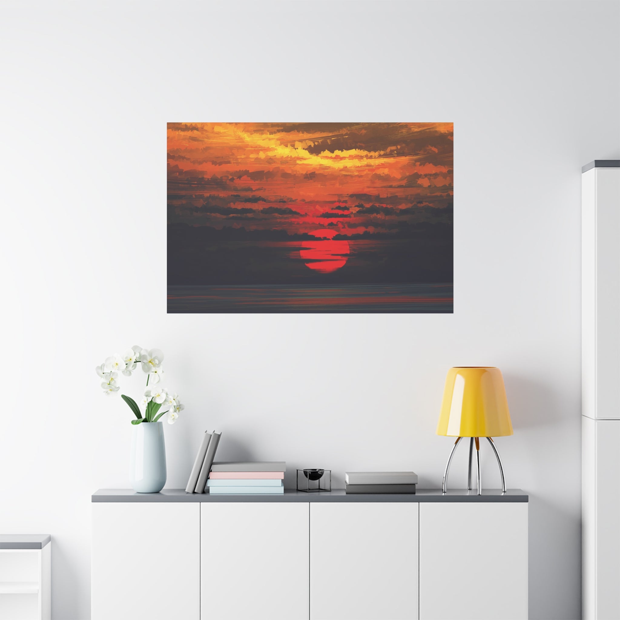 canvas-wall-art-red-sunset-landscape-cozy-home-decor-canvas-print-living-room-decor-farm-house-wall-decor-house-warming-gift