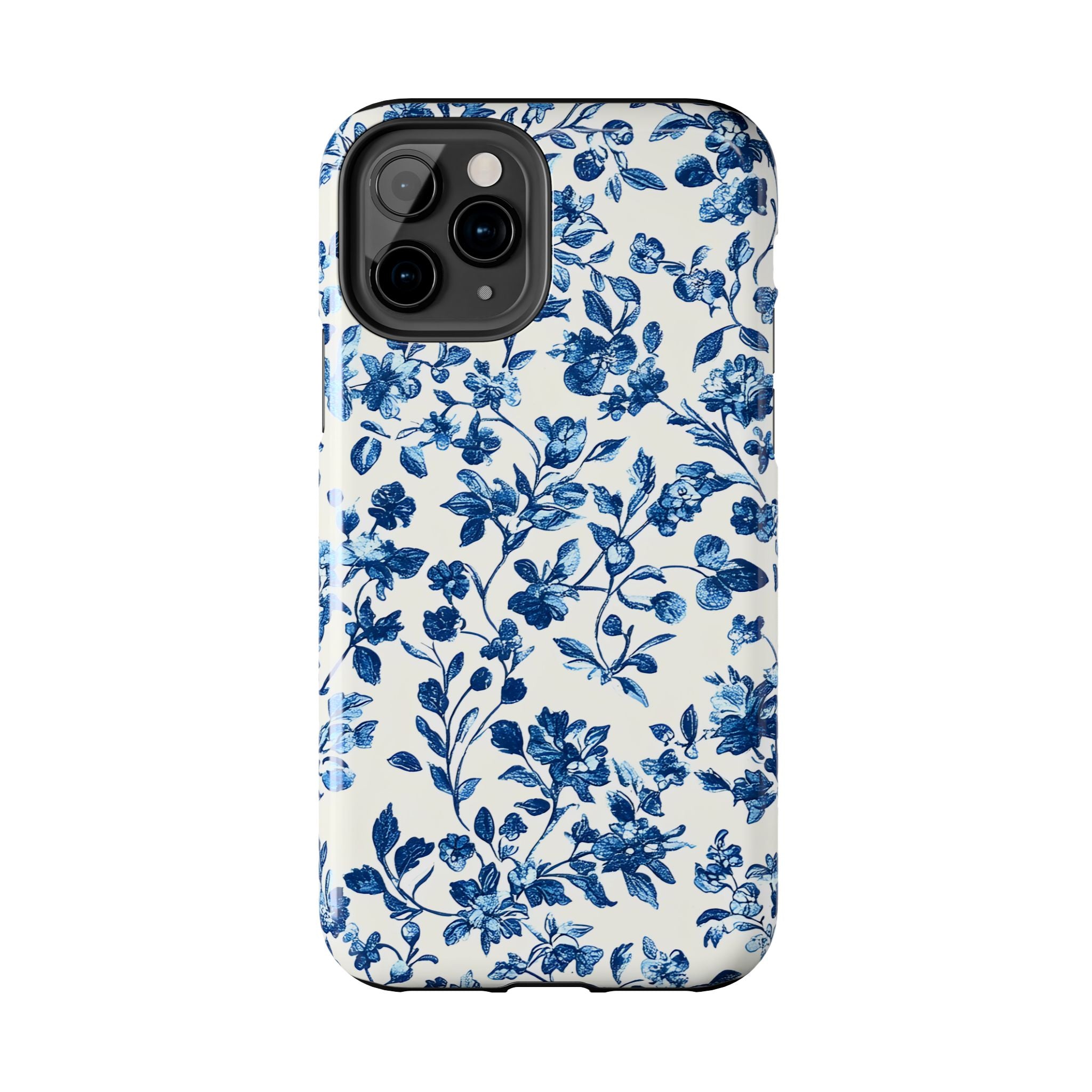 french-toile-floral-tough-phone-case-blue-phone-cover-protective-iphone-case-hard-shell-cellphone-case-vintage-design-phone-c