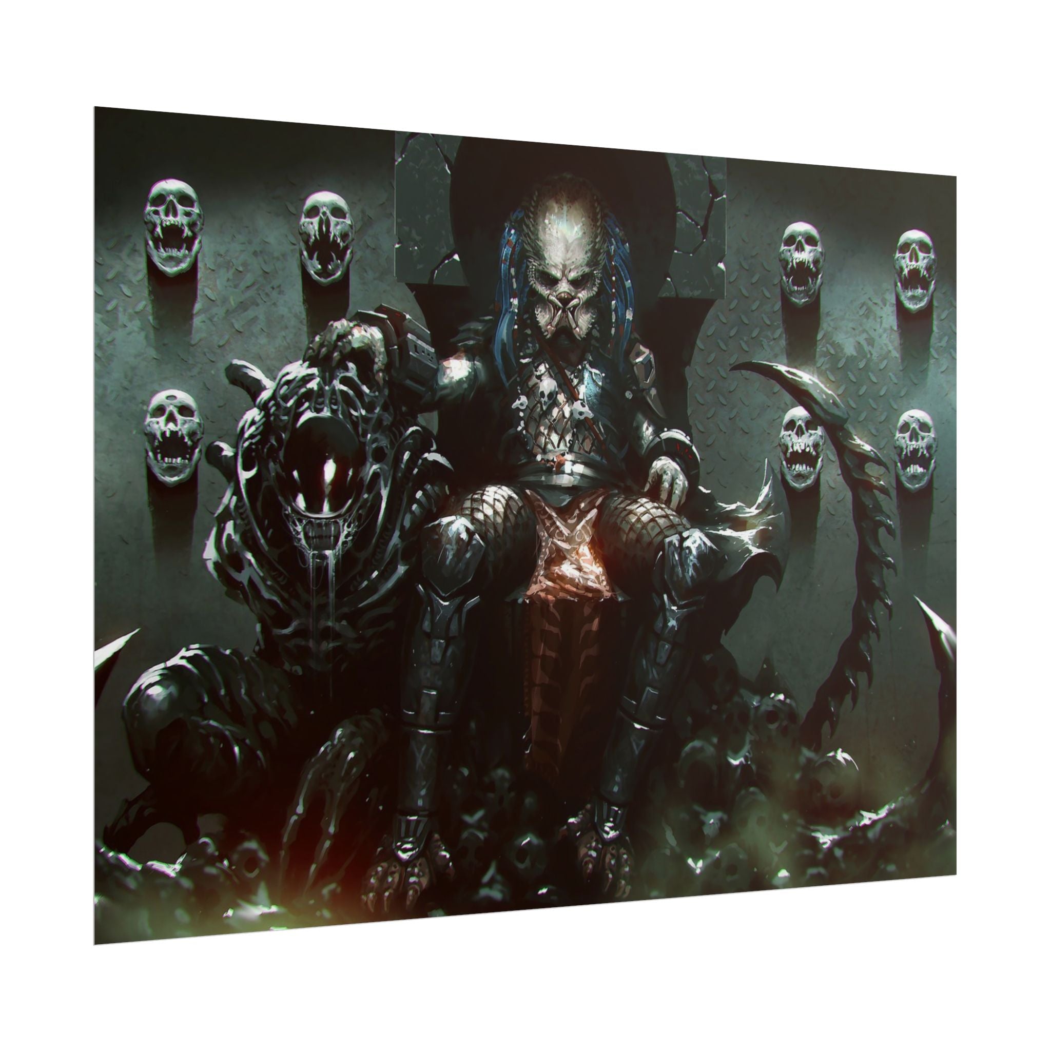 predator-alien-poster-art-xenomorph-movie-poster-print-alien-wall-art-sci-fi-home-decor-geek-wall-decor