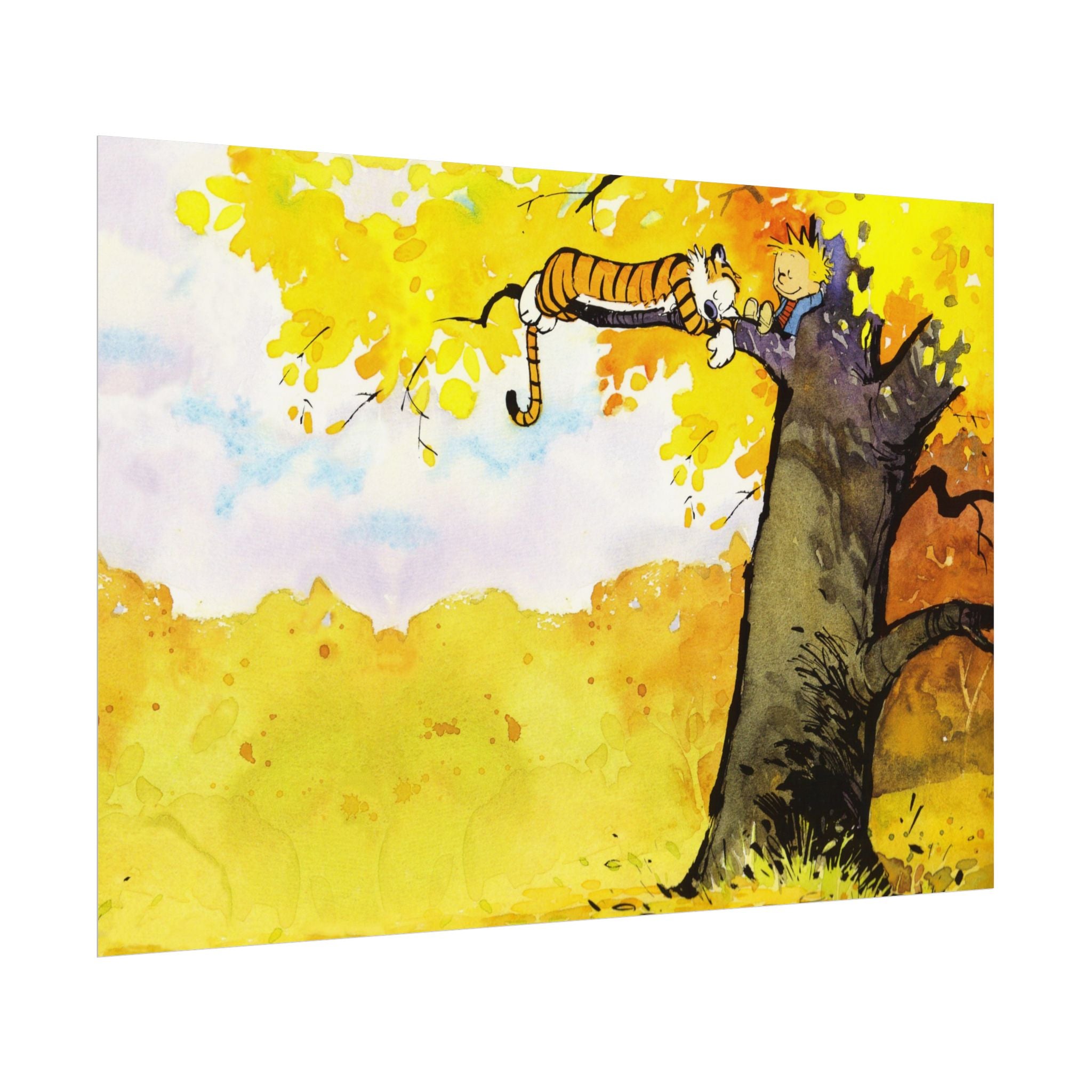 Calvin and Hobbes Poster Wall Art - Cartoon Wall Decor - Unique Birthday Gift for Fans - Timeless Comic Book Art