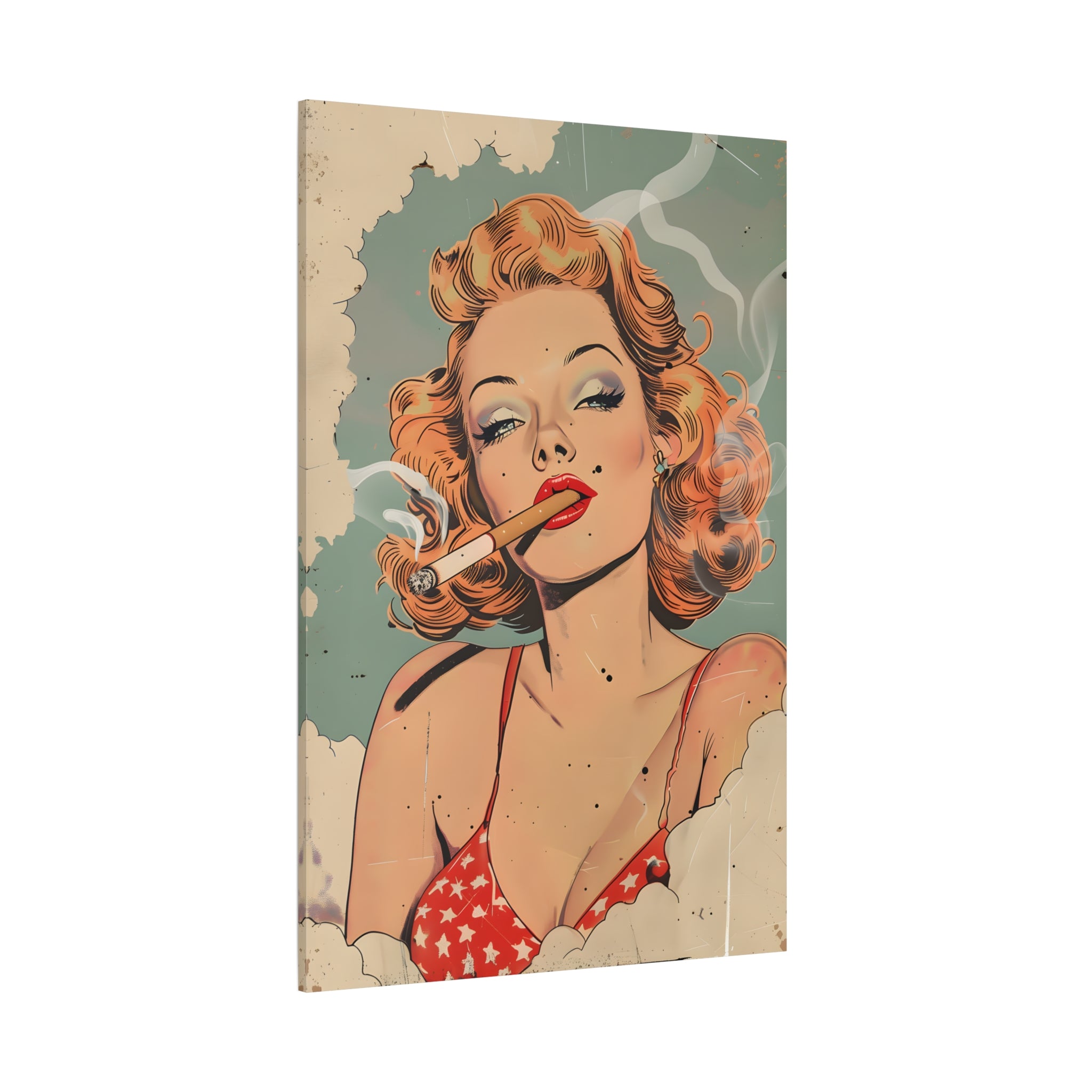 vintage-pin-up-girl-canvas-print-matte-canvas-stretched-wall-art-retro-pinup-poster-pin-up-illustration-home-decor-wall-hangi