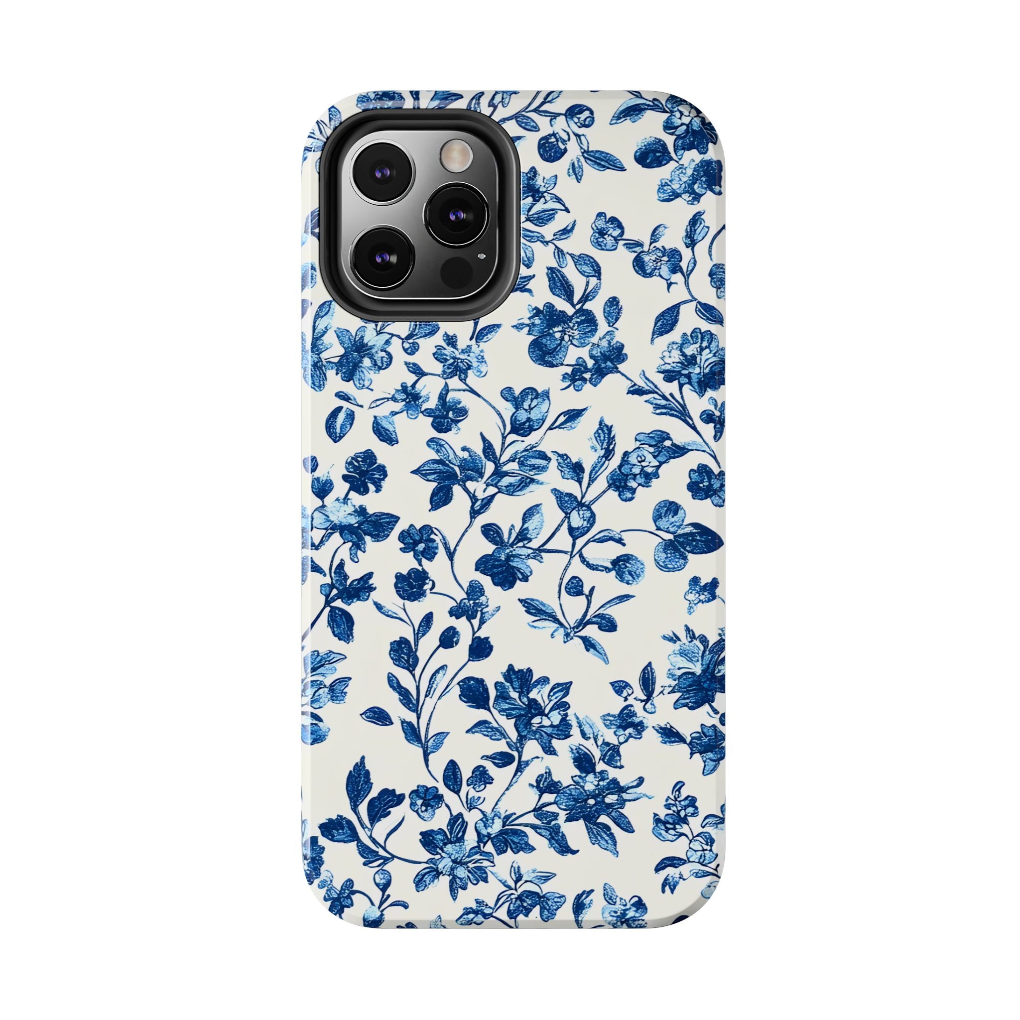 french-toile-floral-tough-phone-case-blue-phone-cover-protective-iphone-case-hard-shell-cellphone-case-vintage-design-phone-c