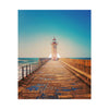 lighthouse-on-rock-poster-print-coastal-wall-art-nautical-decor-beach-house-decoration-seaside-wall-sunset-wall-decor