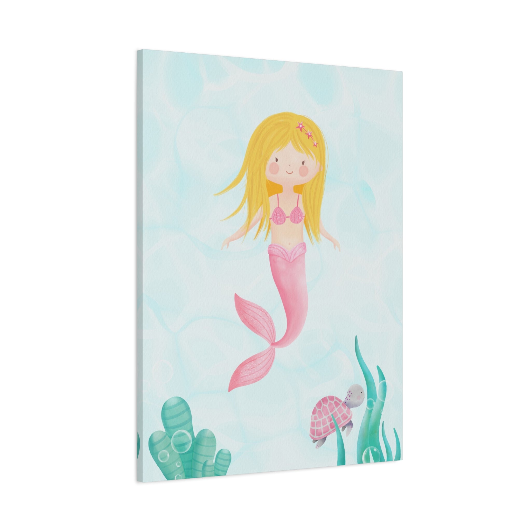 canvas-wall-art-cute-pink-mermaid-nursery-decor-pink-mermaid-print-nursery-art-cute-pink-mermaid-decoration-baby-nursery-merm