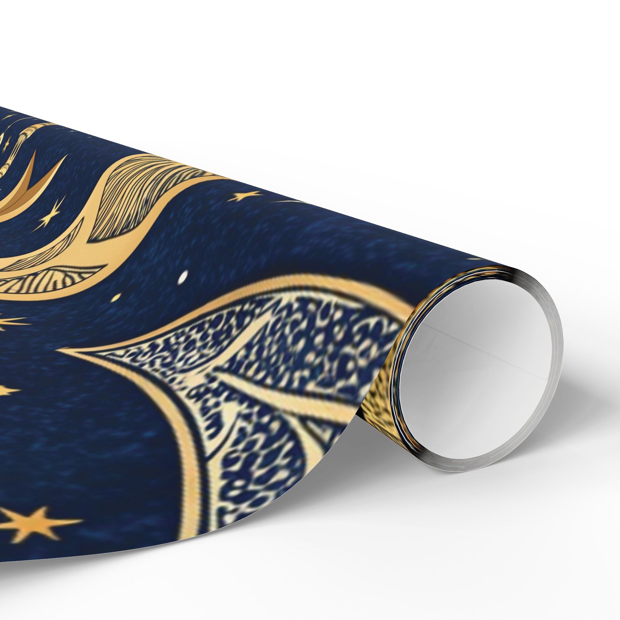 ramadan-night-wrapping-papers-islamic-crescent-moon-gift-wrap-mosque-silhouette-eid-holiday-supplies-festive-present-packagin