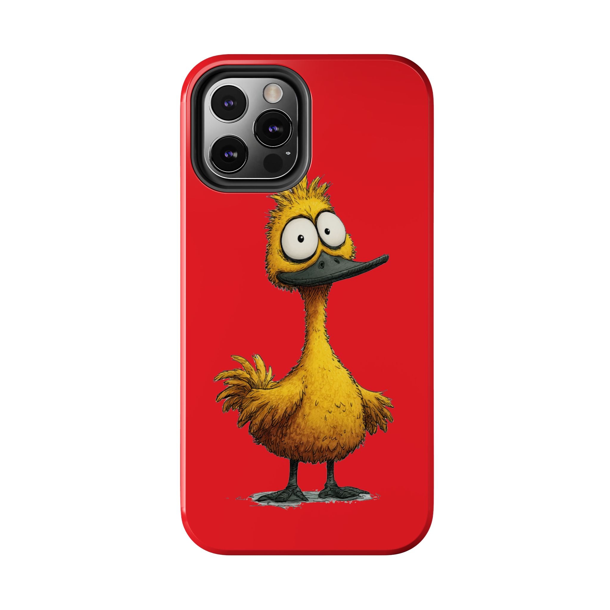 Quirky Funny Duck iPhone Tough Case - Kawaii Animal Phone Cover - Protective Phone Cover - Yellow iPhone Case