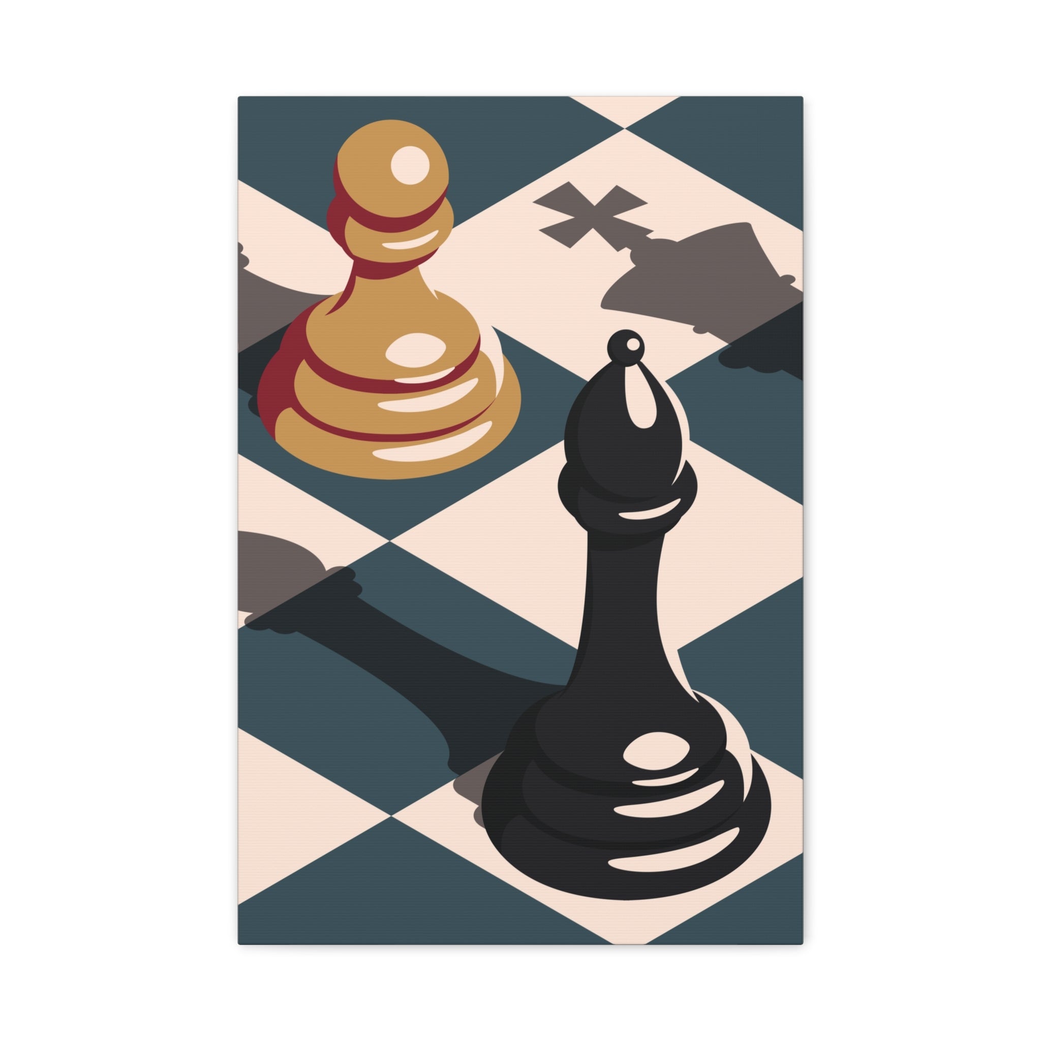 canvas-print-chess-bishop-poster-home-decor-chess-lover-gift-matte-art-print-stretched-wall-art-chess-artwork-chess-enthusias