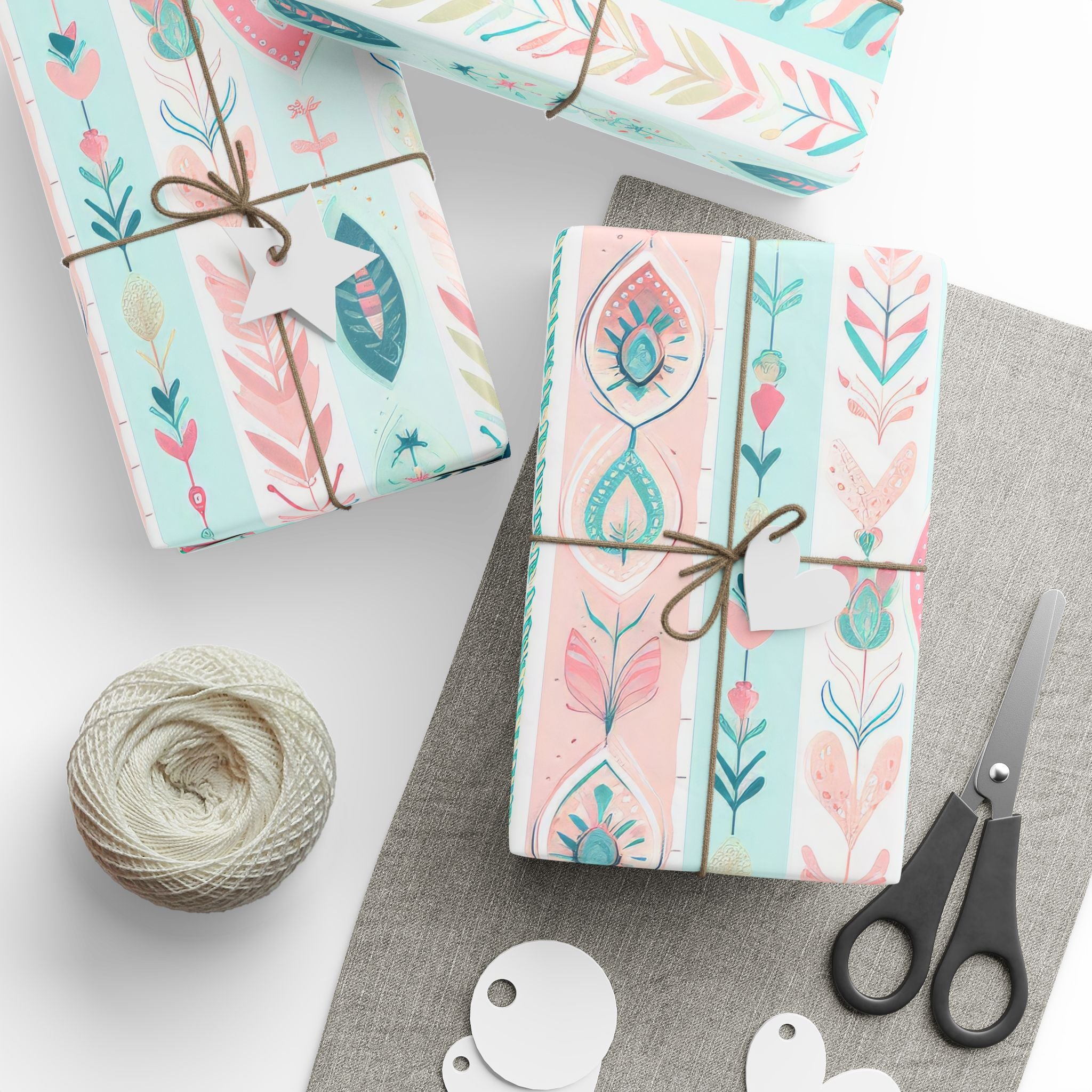boho-wrapping-papers-pastel-gift-wrap-roll-for-birthday-unique-bohemian-design-holiday-present-wrap-scandinavian-style-packag
