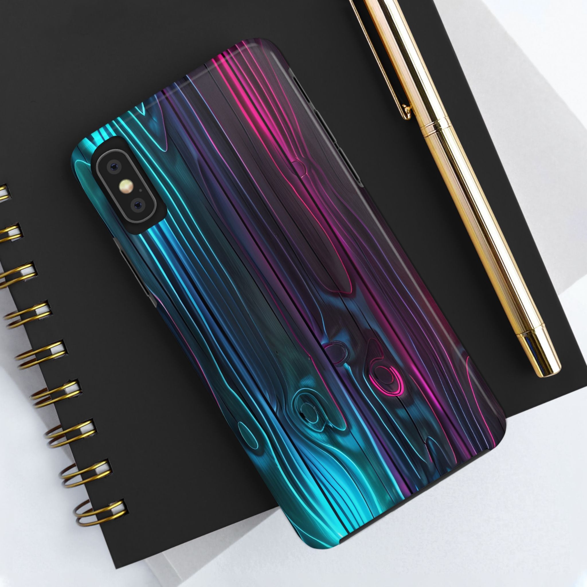 disco-neon-tough-iphone-cases-wood-grain-texture-iphone-case-cover-protective-iphone-shell-unique-iphone-accessories-iphone-1