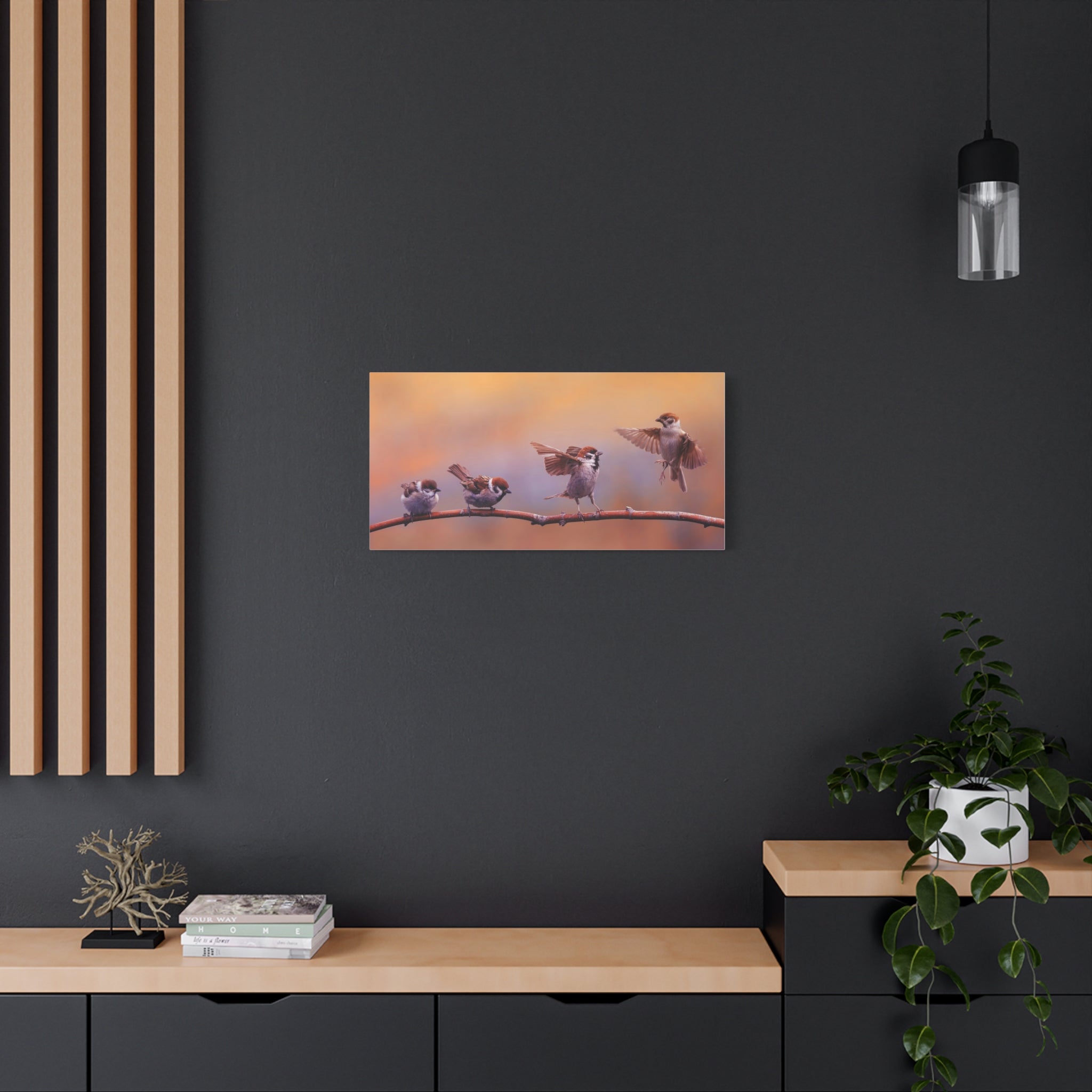 canvas-wall-art-sparrow-bird-lift-off-birds-lover-farmhouse-decor-matte-canvas-print-nature-wall-art-panoramic-animals