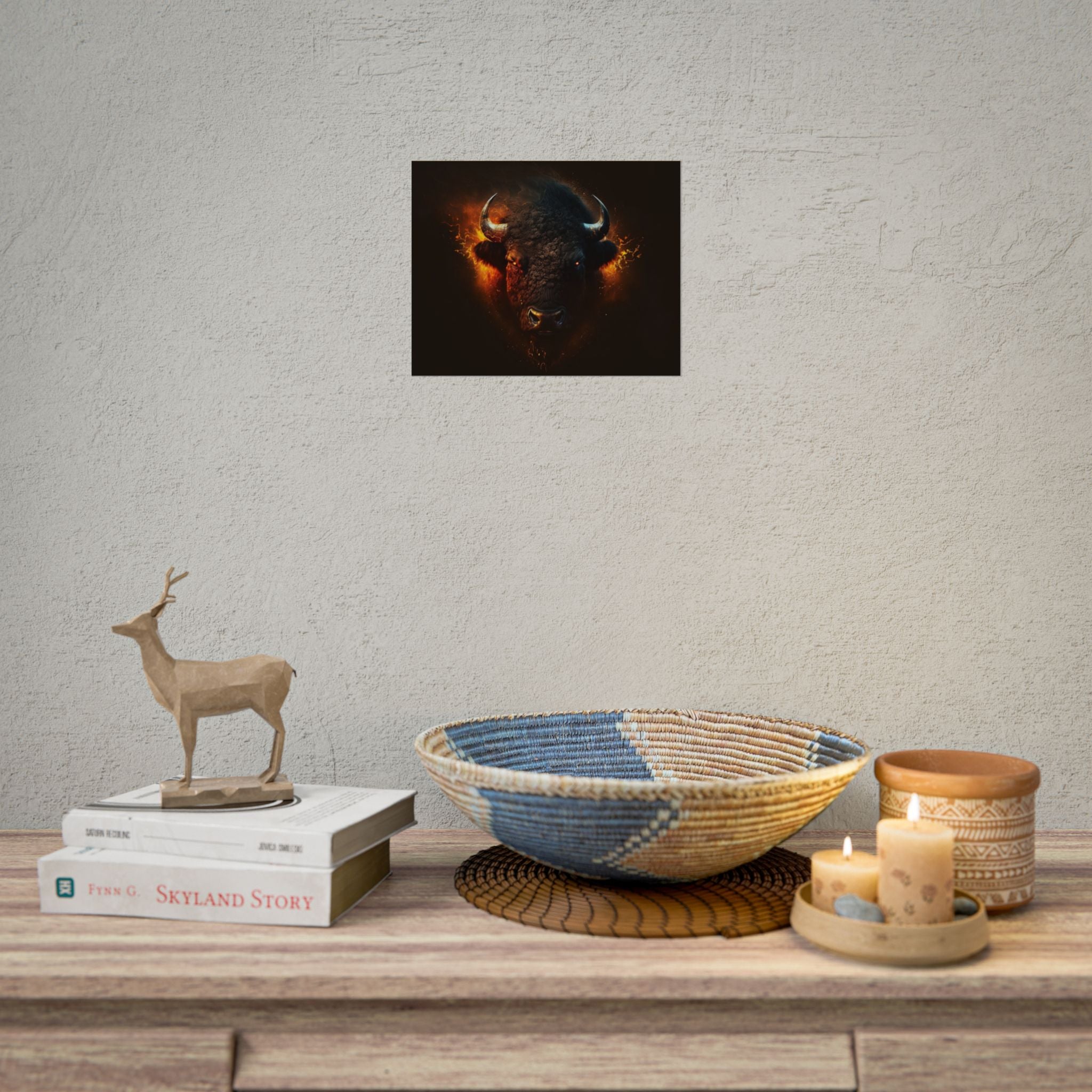 bison-art-poster-wall-decor-buffalo-gift-wildlife-home-decoration-western-bison-wall-art-nature-lover-gift-farm-house-wall-de