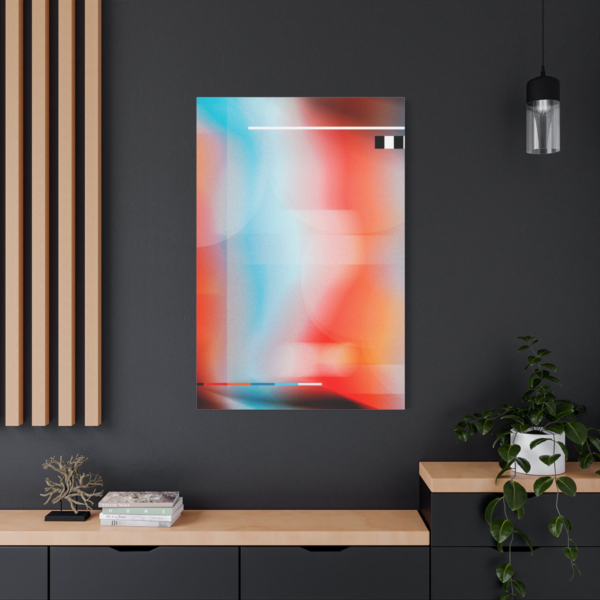 canvas-print-abstract-orange-retro-colorful-home-decor-wall-art-stretched-matte-canvas-living-room-decor-unique-gift-idea