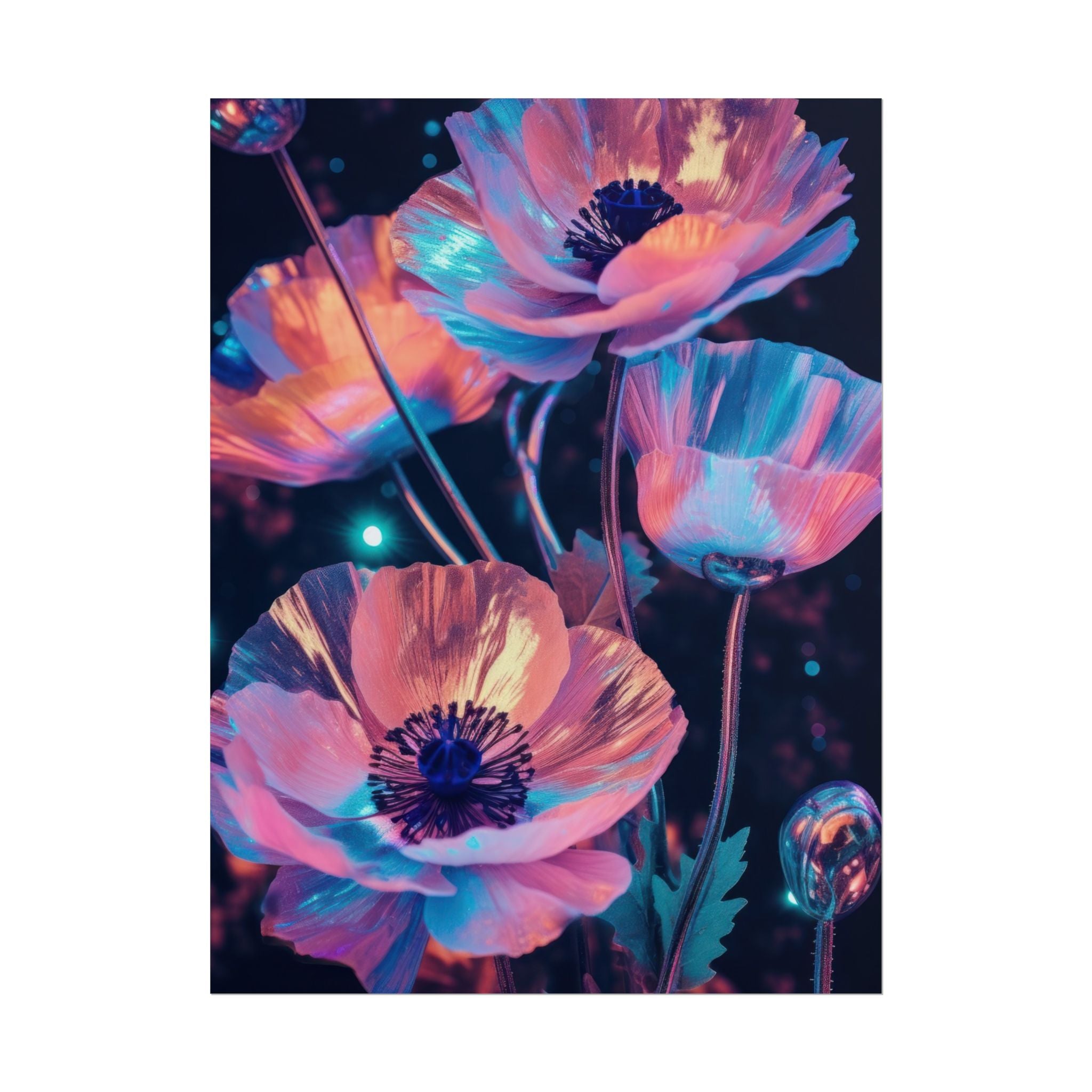 poppy-flower-poster-art-pearl-floral-wall-art-floral-print-flower-print-nature-wall-decor-flower-wall-decor-housewarming-gift