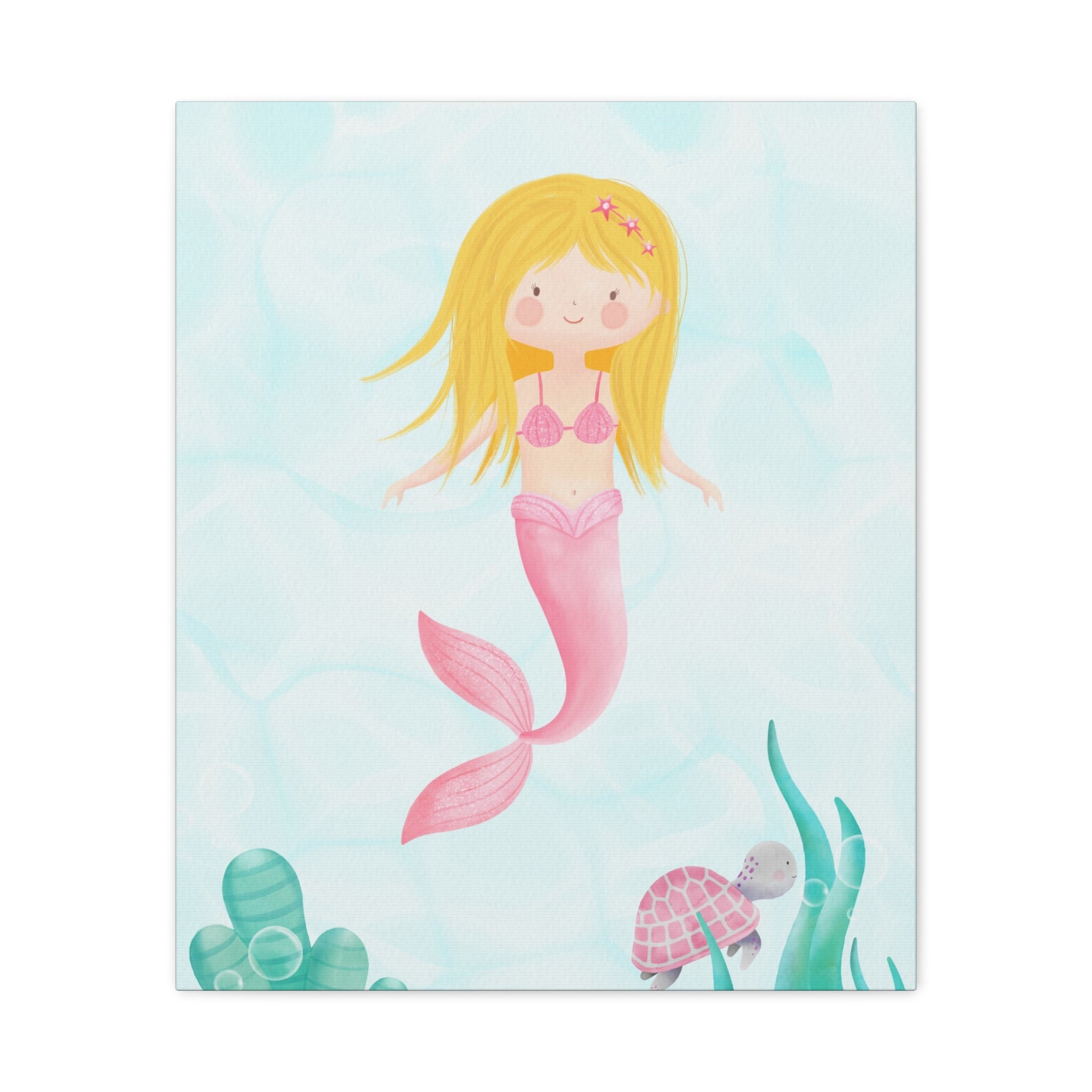 canvas-wall-art-cute-pink-mermaid-nursery-decor-pink-mermaid-print-nursery-art-cute-pink-mermaid-decoration-baby-nursery-merm