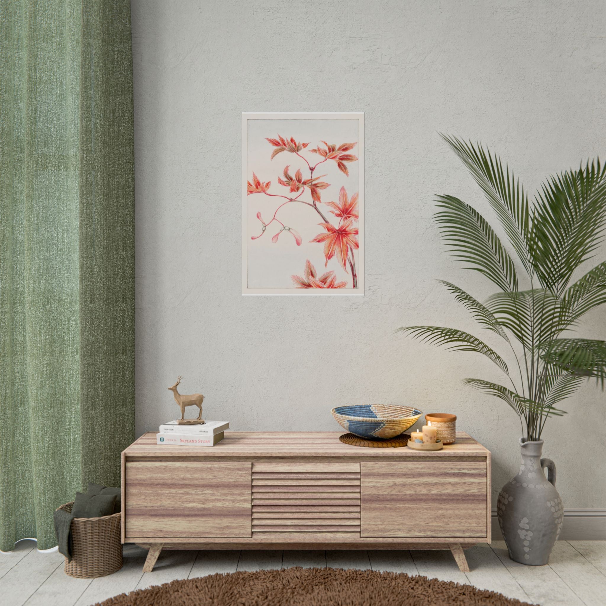 poster-print-branch-of-momiji-maple-tree-with-leaves-floral-wall-art-rolled-posters-wall-decor-room-decoration-nature-art-bot