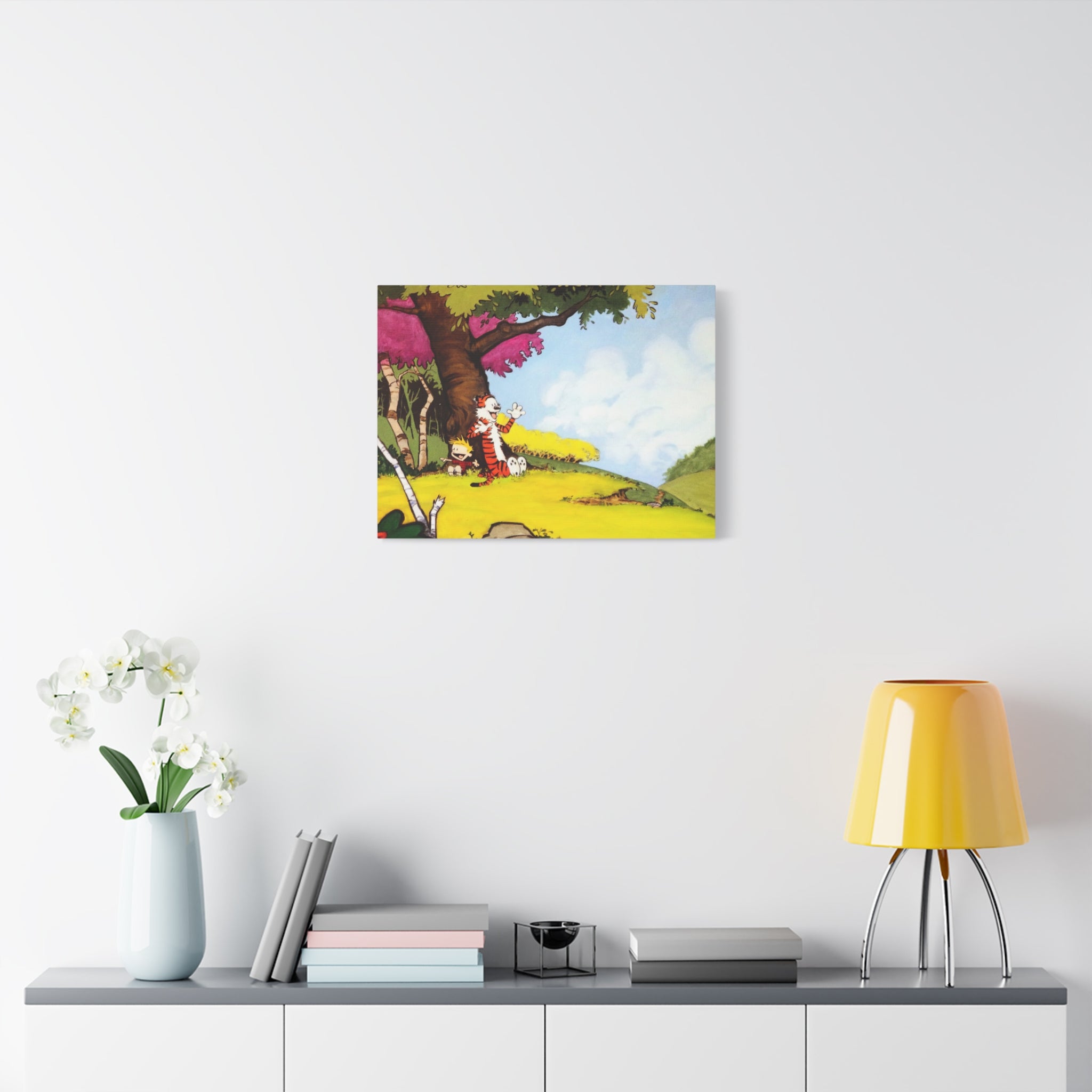 Calvin and Hobbes Canvas Wall Art - Nostalgic Comic Strip Poster for Kids Room & Nursery Room Decor - Adventure Theme Print