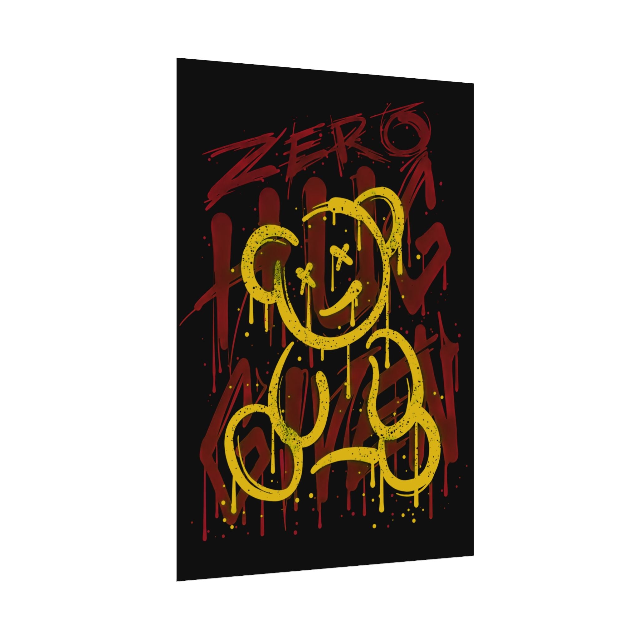 zero-hug-given-poster-print-teddy-bear-print-graffiti-wall-art-fun-wall-art-moody-wall-art-emotional-wall-decor