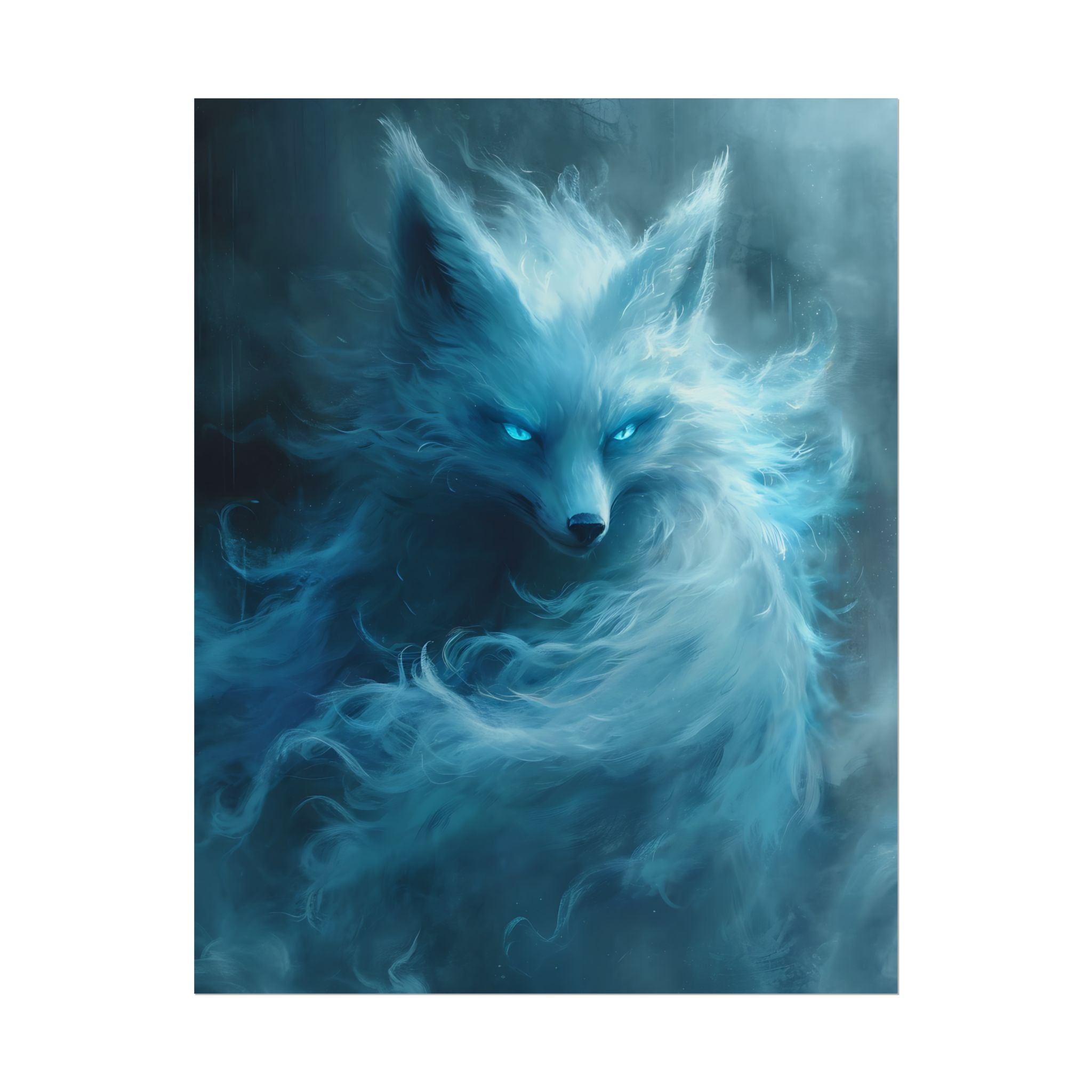 arctic-white-snow-fox-poster-print-fantasy-decor-wildlife-wall-art-home-decor-animal-lover-gift-anime-fantasy-gift