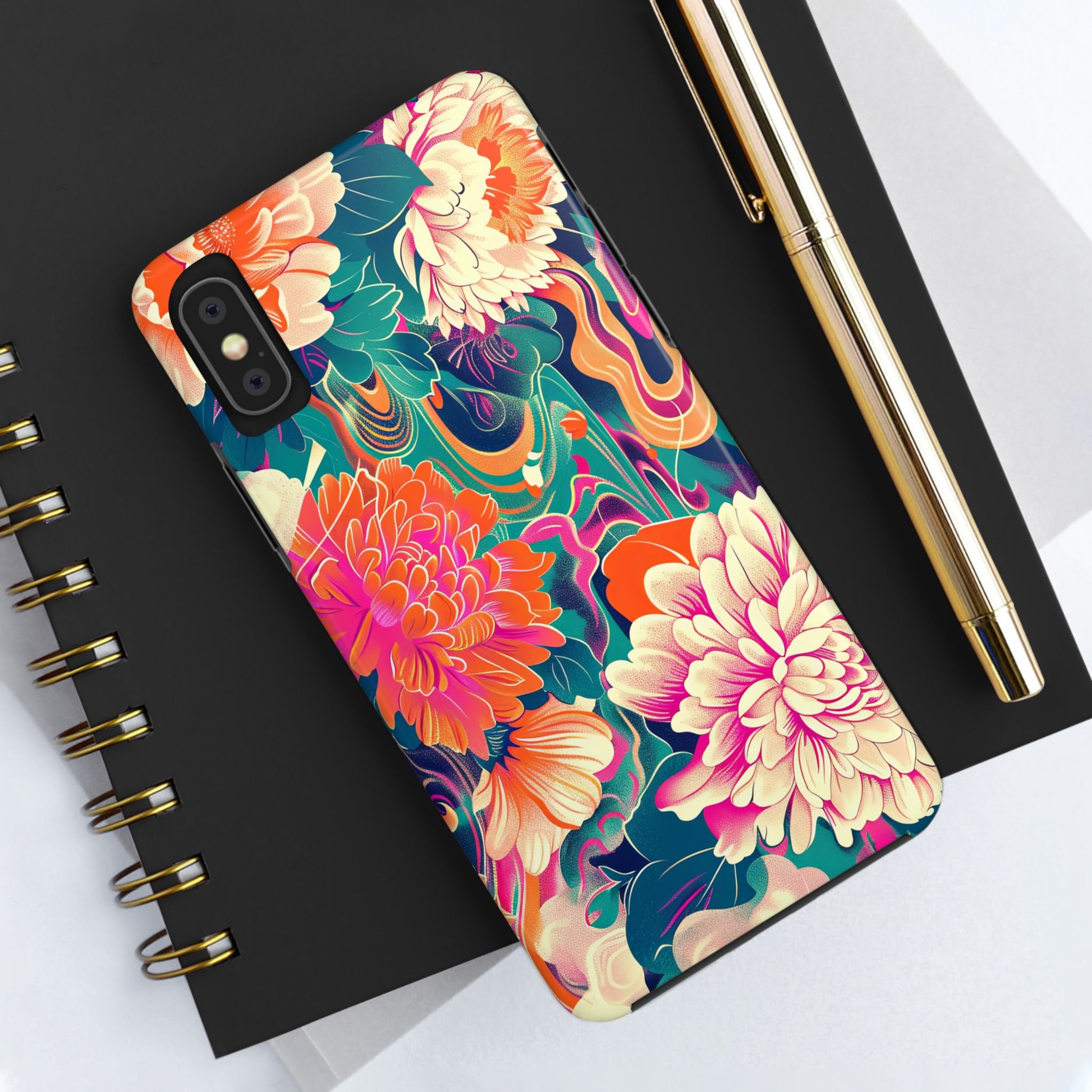 iphone-tough-case-retro-japanese-flowers-floral-phone-cover-vintage-japanese-style-protective-phone-case-asian-floral-design-