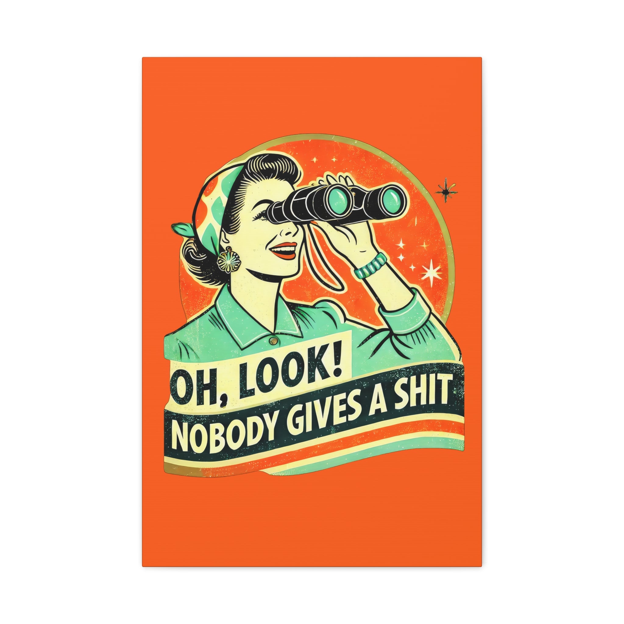 canvas-wall-art-funny-retro-woman-humorous-home-decor-matte-stretched-print-gift-for-her-vintage-style-poster-unique-wall