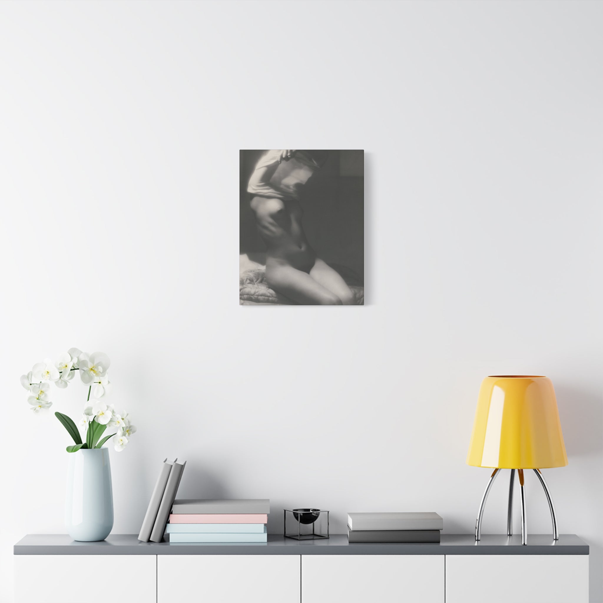 canvas-print-vor-dem-schlafen-gehen-by-michael-heumuller-black-and-white-photography-nude-art-wall-decor-stretched-canvas-art