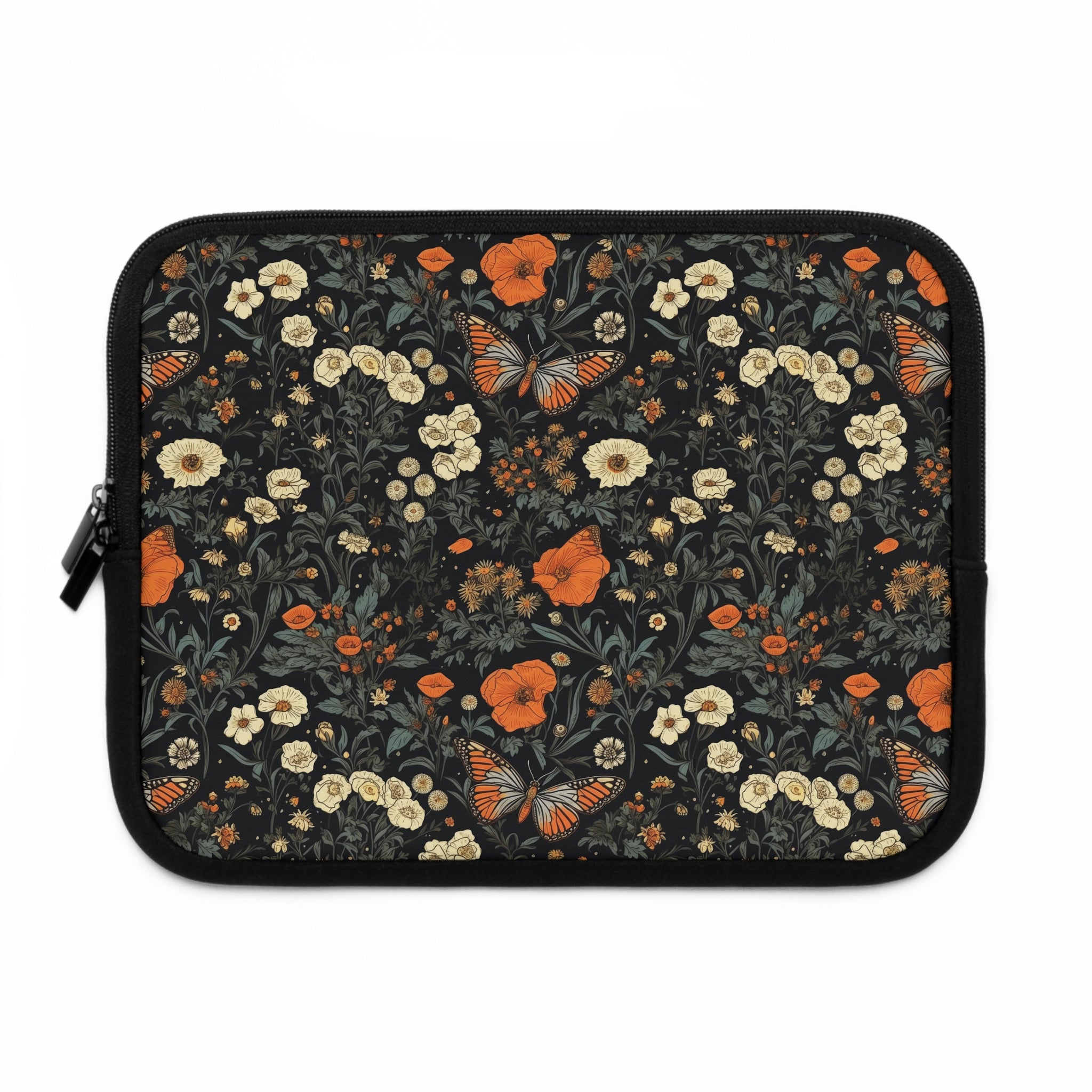 copy-of-laptop-sleeve-cottagecore-dark-flowers-monarch-butterfly-sleeve-macbook-air-sleeve-floral-computer-bag-tech-case-tabl