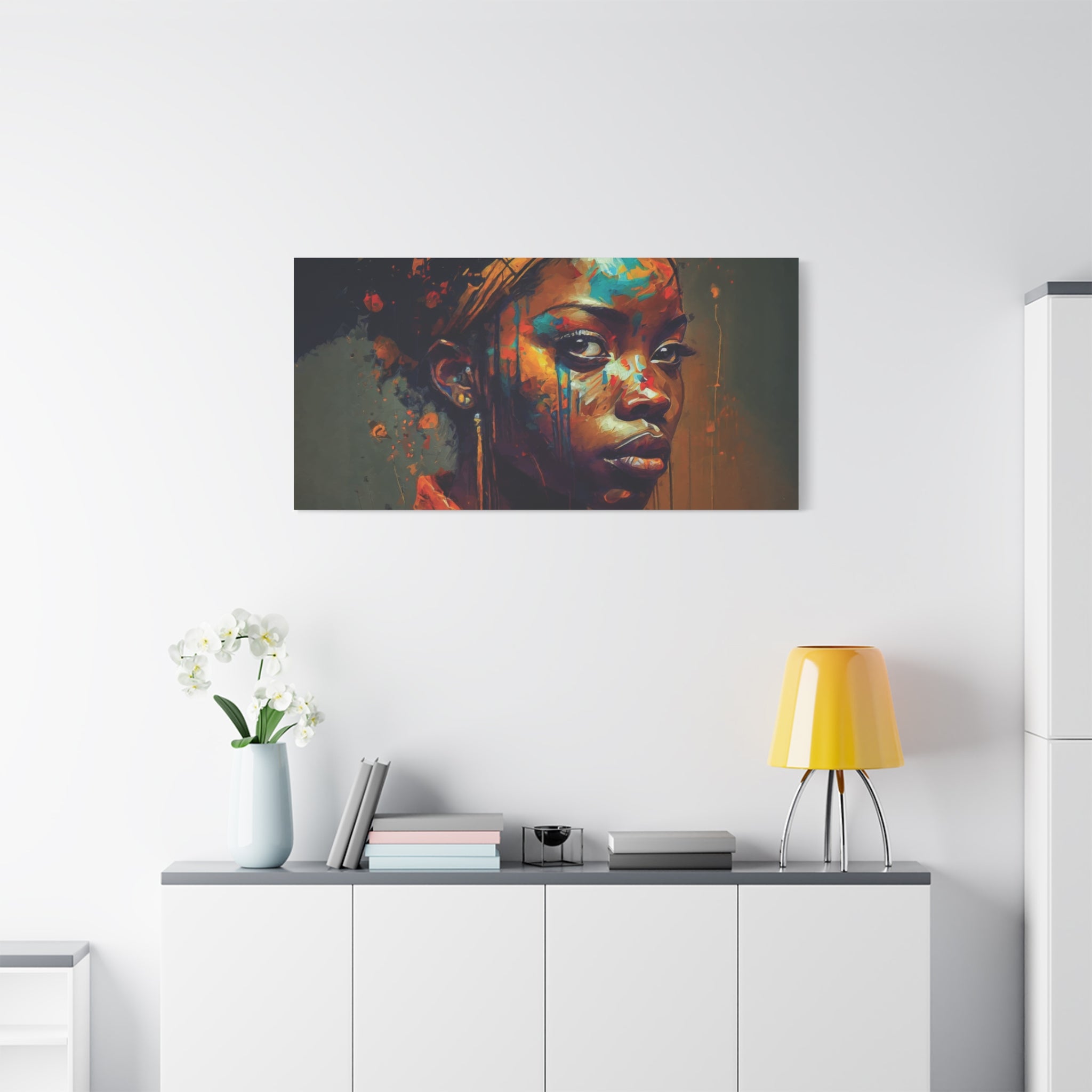 canvas-wall-art-african-women-art-matte-canvas-print-stretched-african-decor-african-wall-artwork-tribal-wall-decor-afrocentr