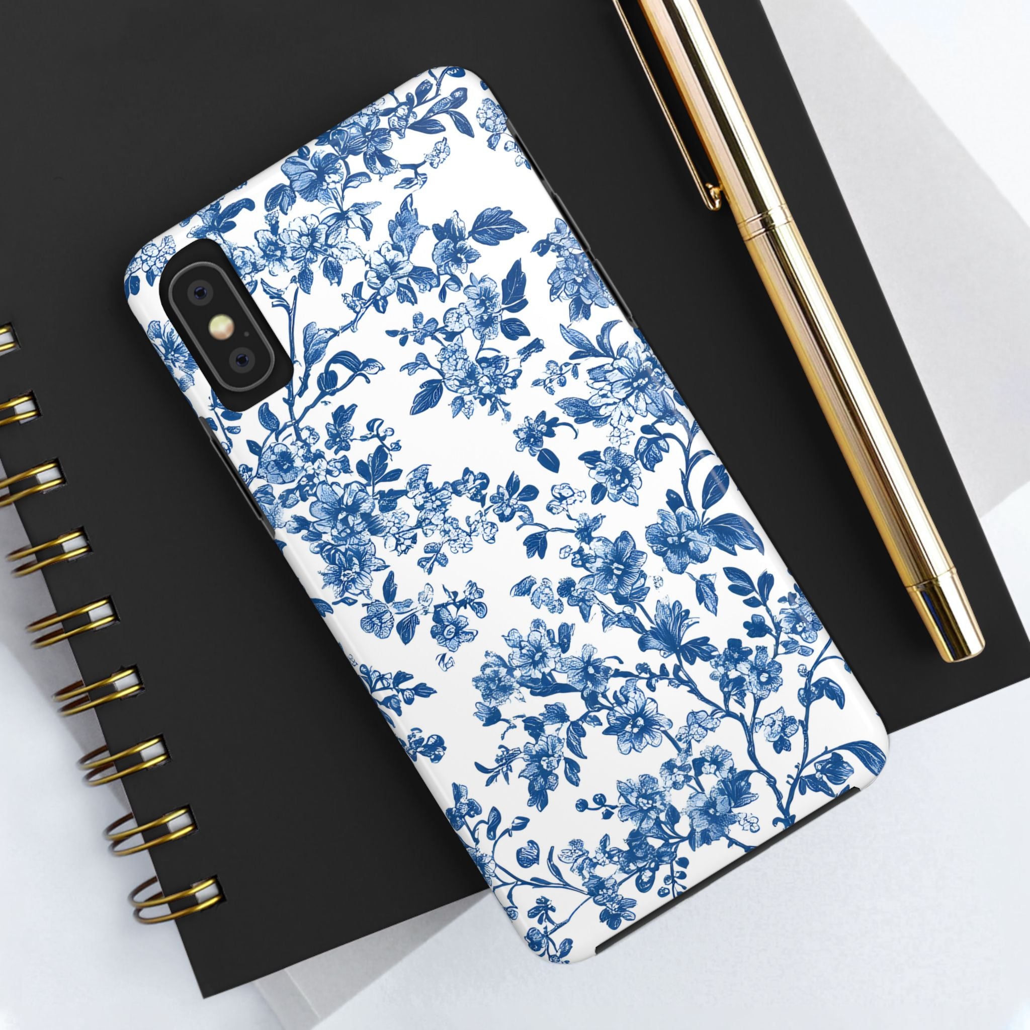 french-toile-floral-tough-iphone-case-blue-iphone-cover-protective-iphone-case-hard-shell-iphone-case-vintage-design-phone-ca
