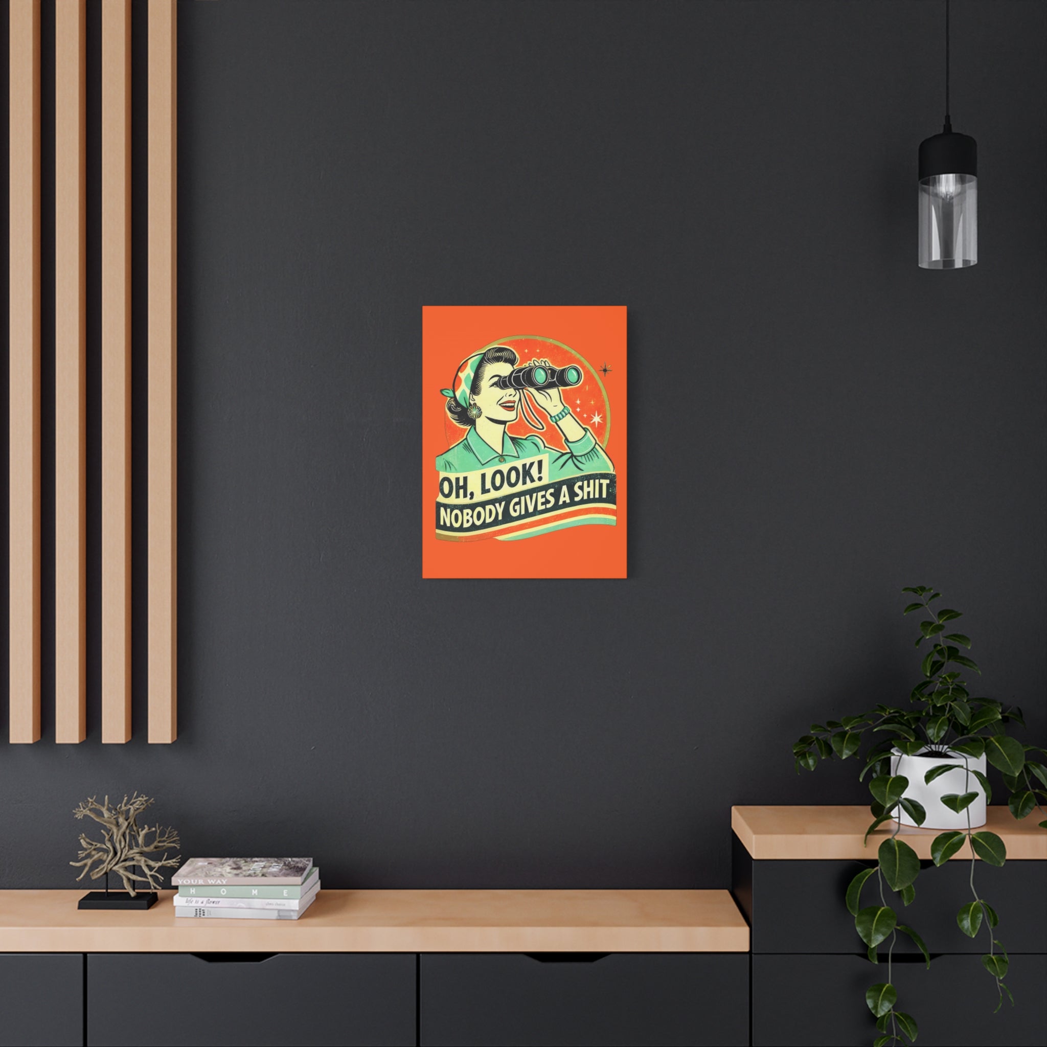 canvas-wall-art-funny-retro-woman-humorous-home-decor-matte-stretched-print-gift-for-her-vintage-style-poster-unique-wall