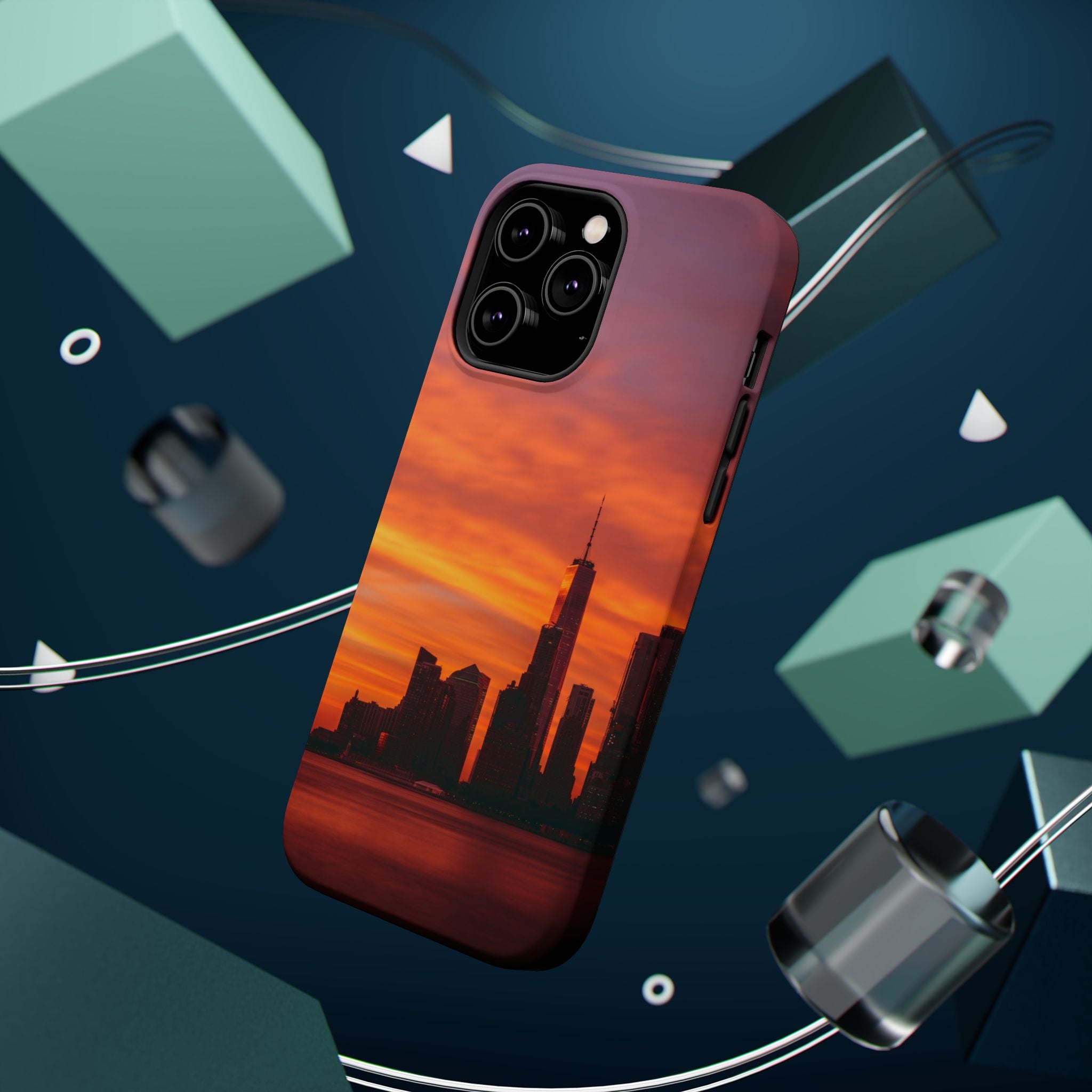 sunset-nyc-cityscape-magnetic-tough-case-durable-phone-protector-new-york-tough-case-gift-for-photographers-urban-aesthetic